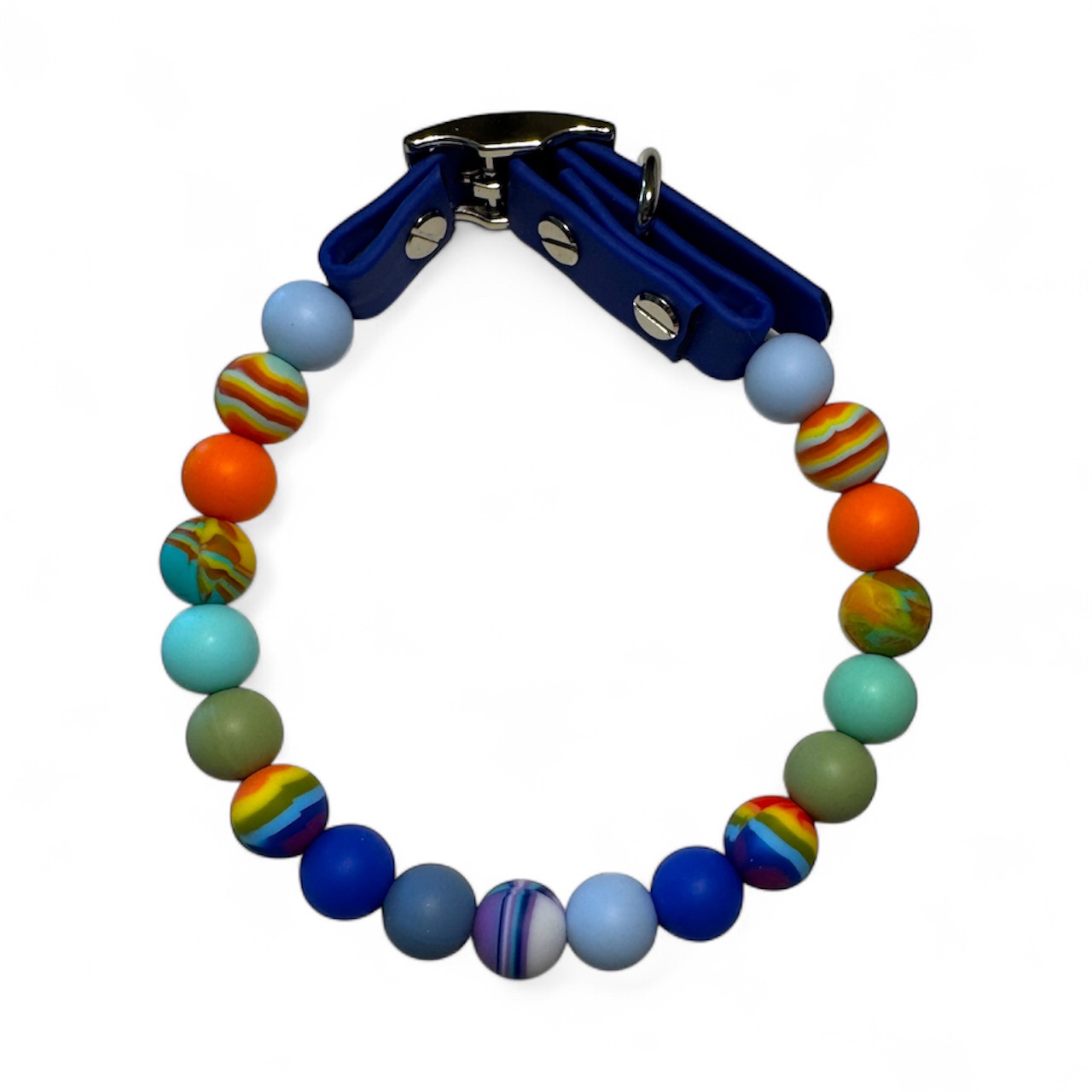 Tie Dye Silicone Beaded Collar
