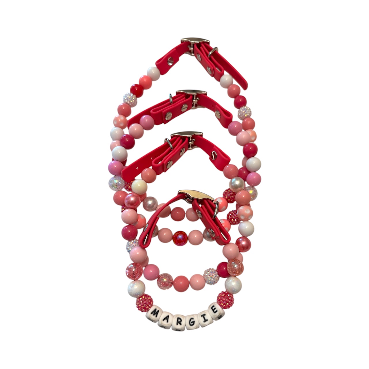 Pink Acrylic Beaded Collar