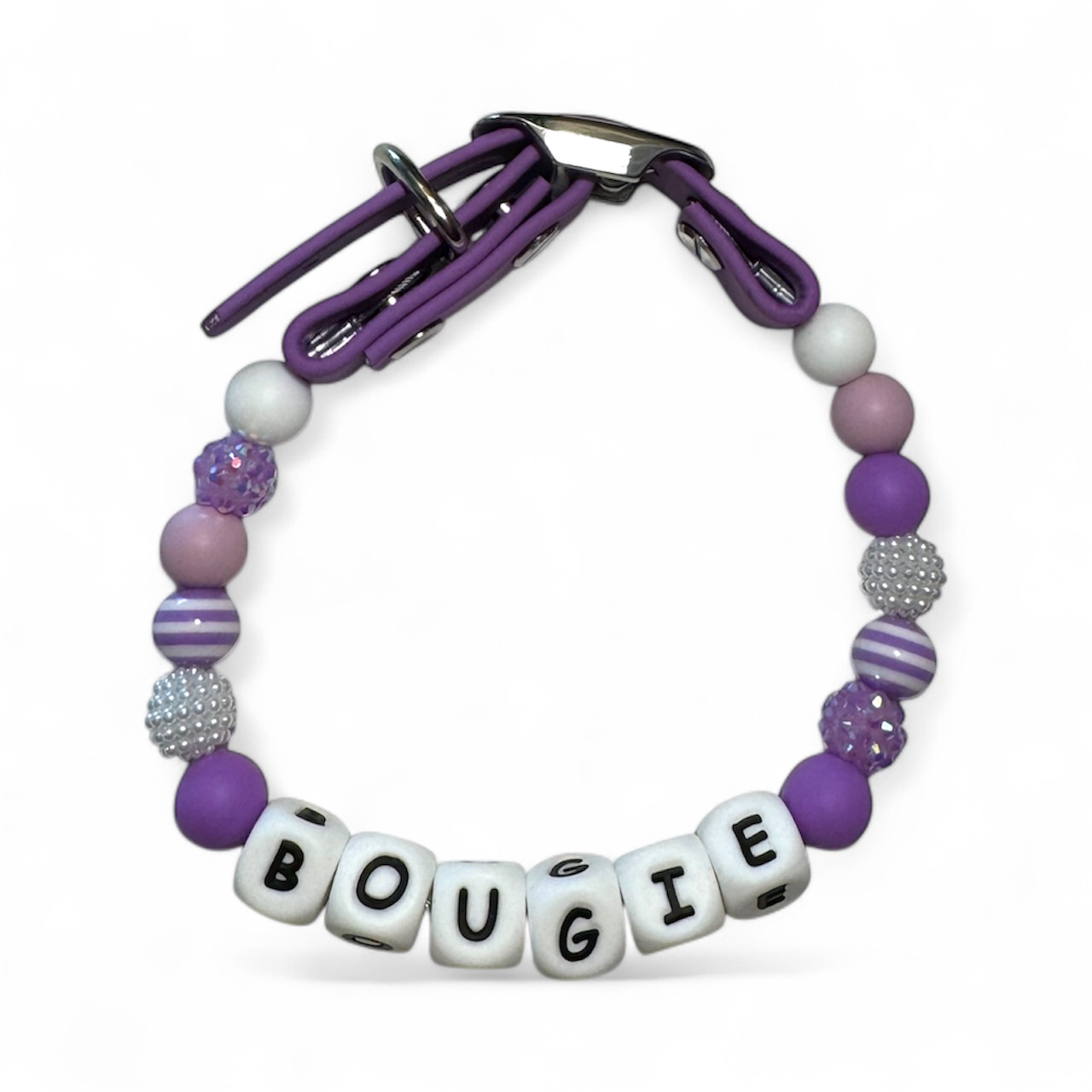 Purple Acrylic Beaded Collar