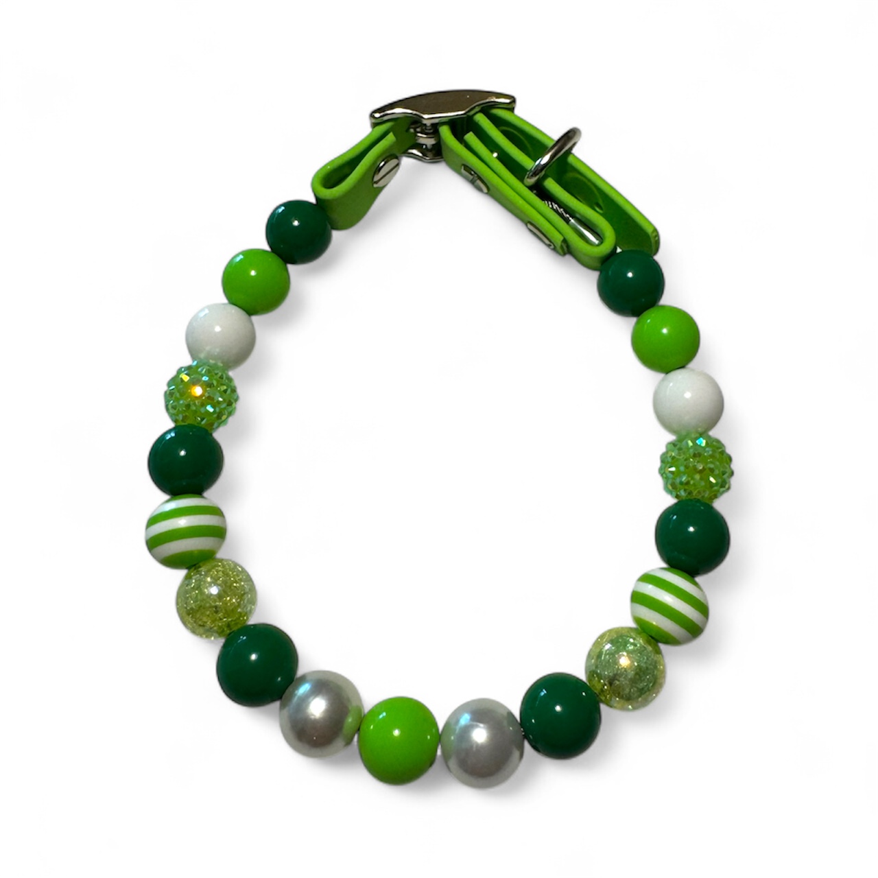 Green Acrylic Beaded Collar