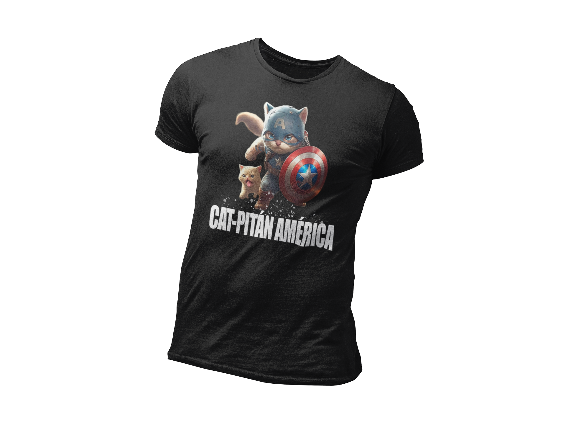 Camiseta Cat-pitán América