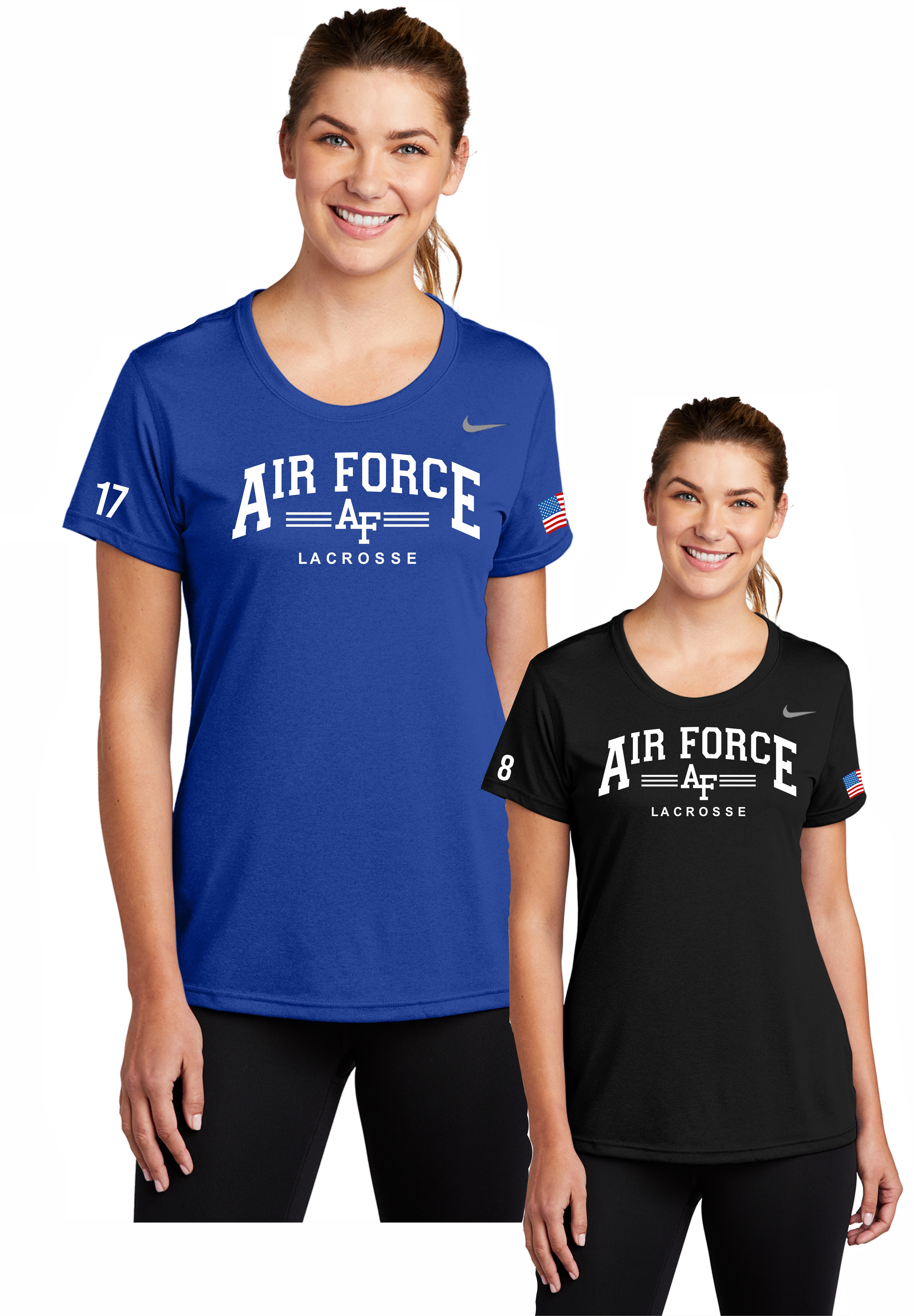 Nike Women's Team rLegend Tee with AF Lacrosse Line design
