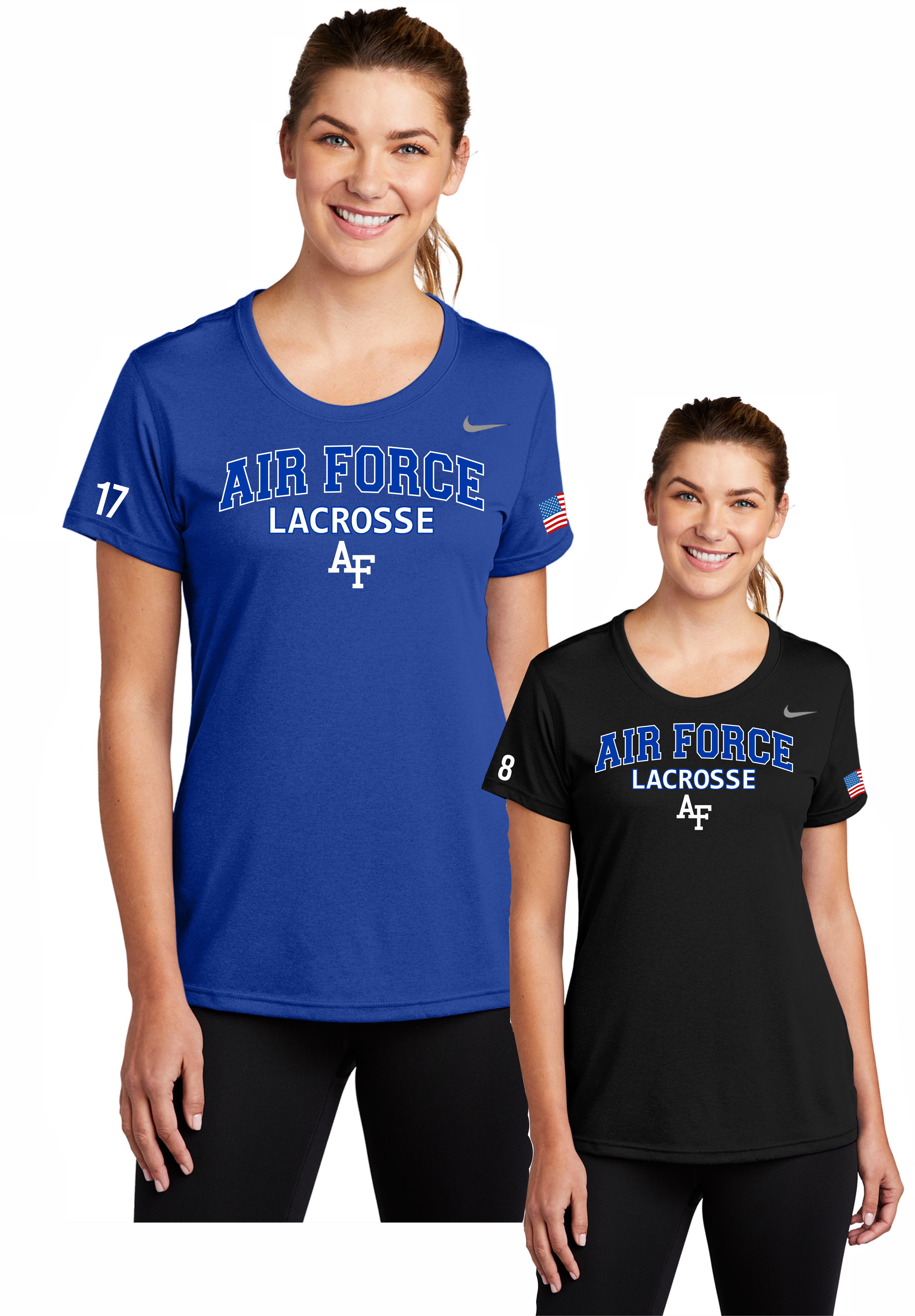 Nike Women's Team rLegend Tee with AF Lacrosse Arch design