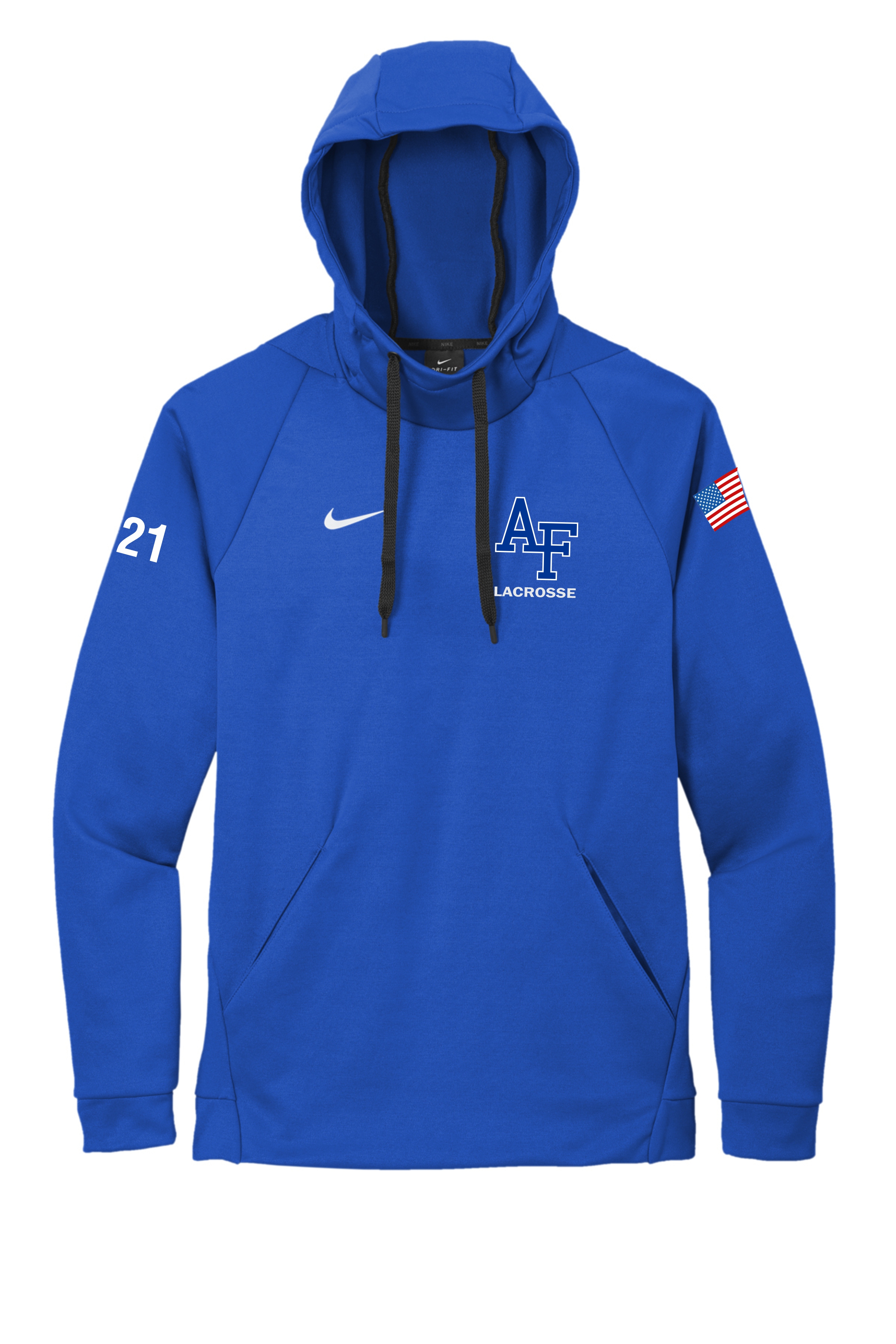 Nike Therma-FIT Pullover Fleece Hoodie AF left chest