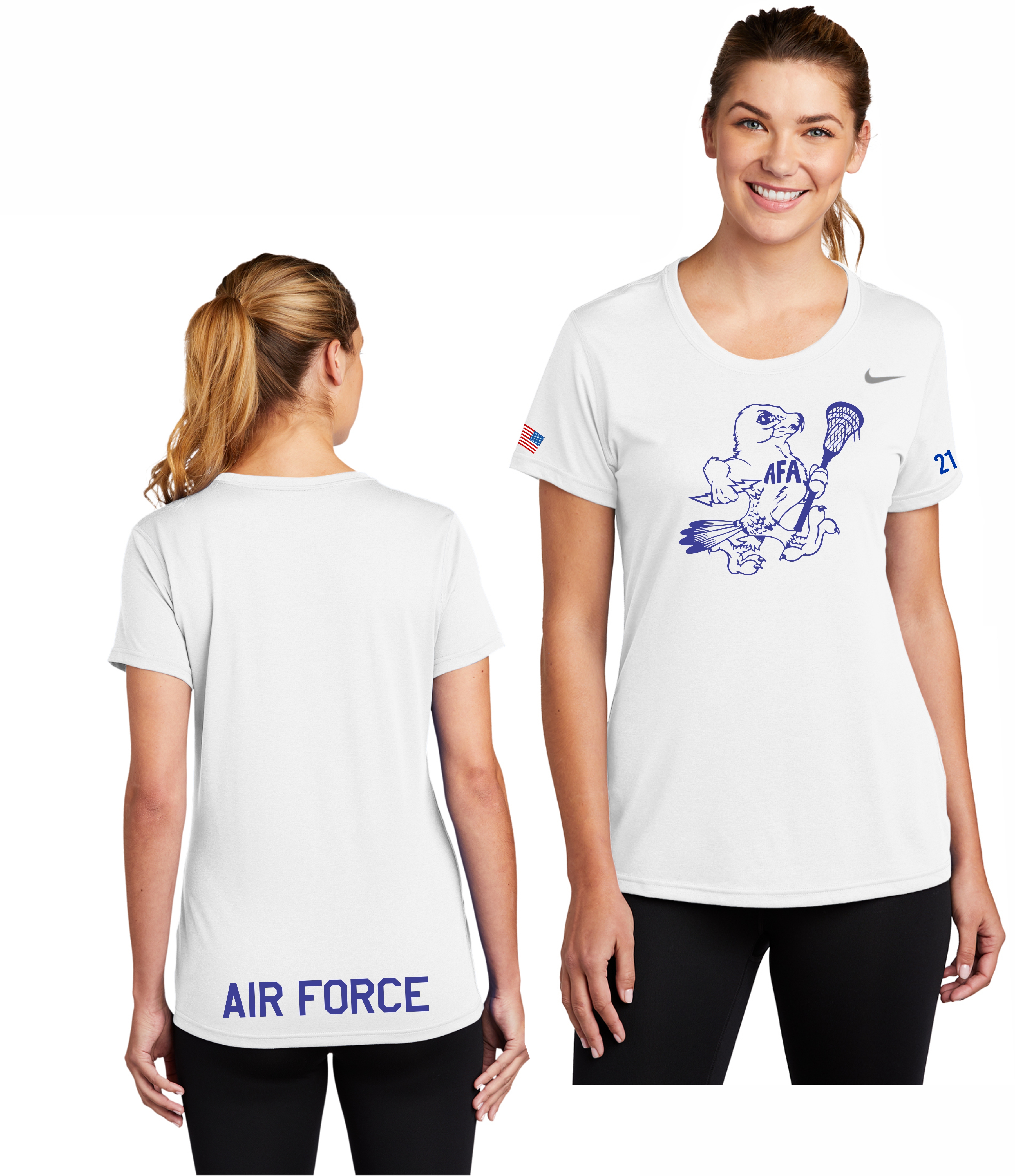 Nike Dri-FIT Cotton/Poly Tee with AF Bird design