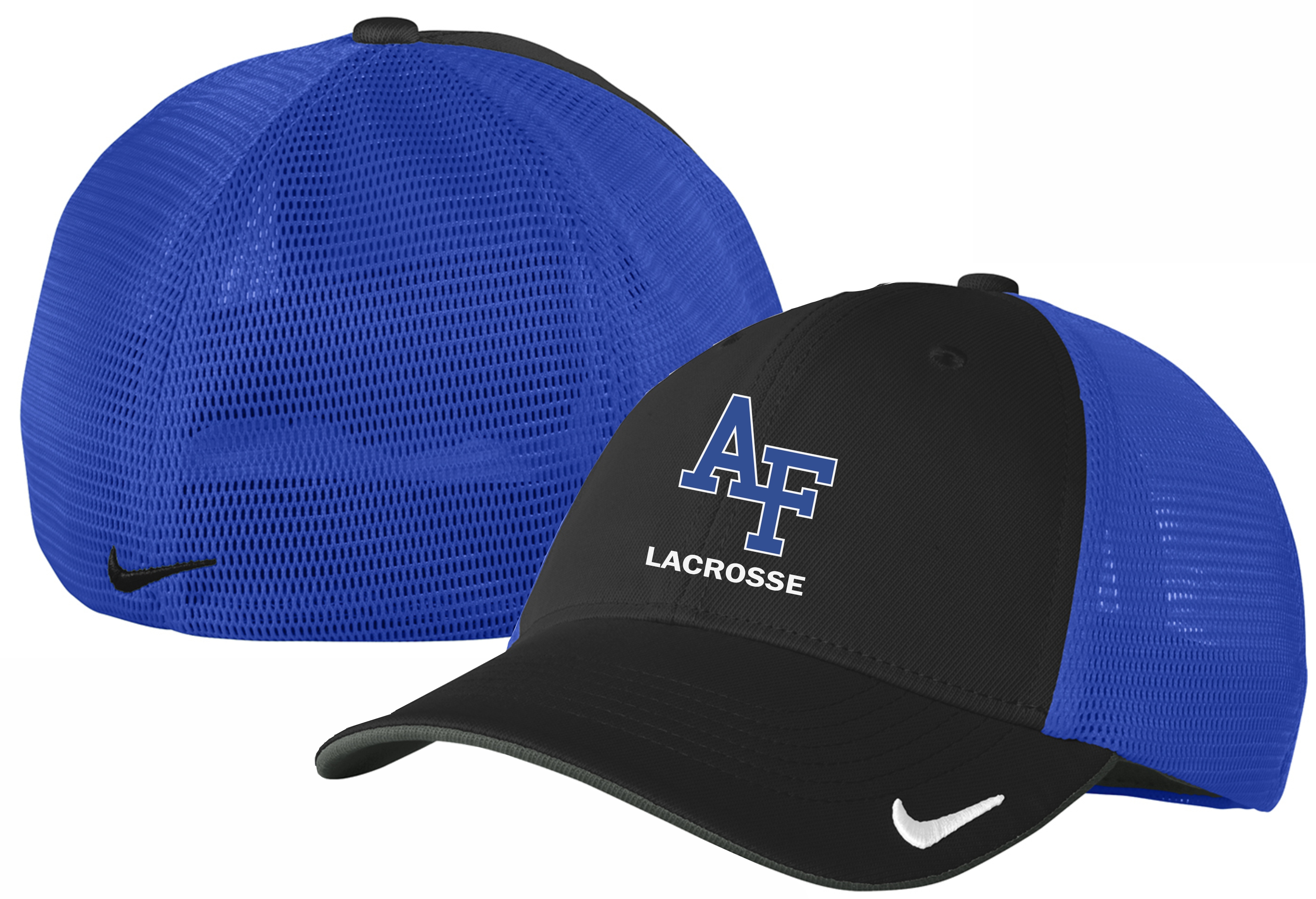 Nike Stretch-to-Fit Mesh Back Cap with AF Lacrosse 