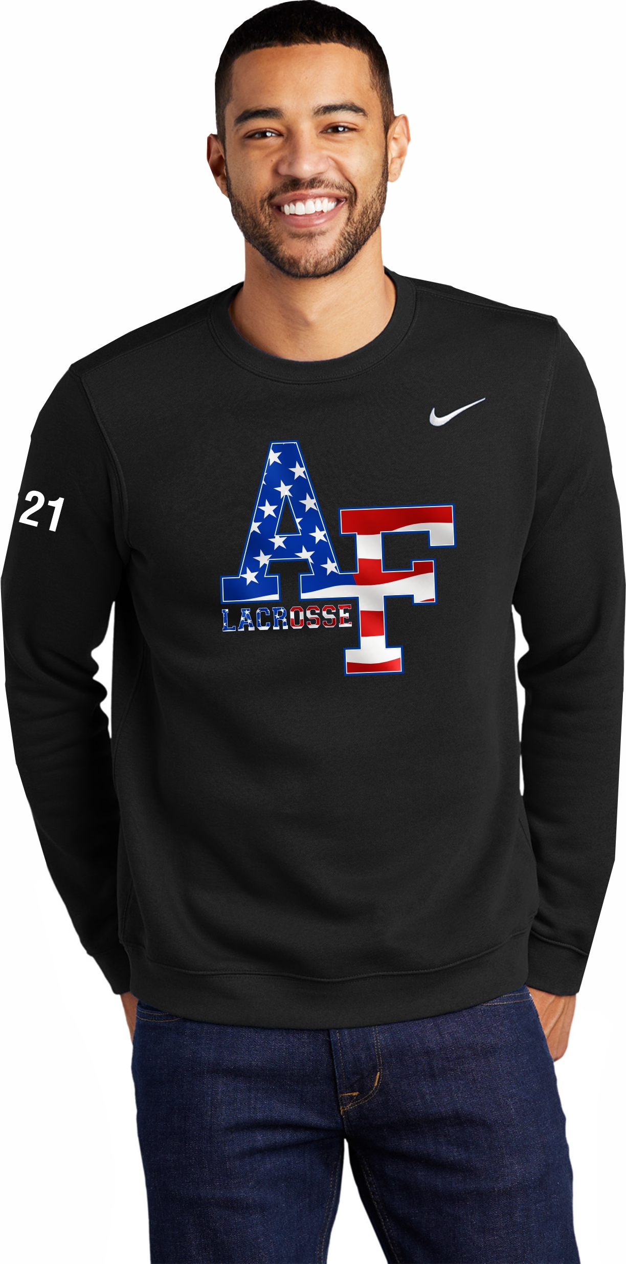Nike Crewneck with Amercian Flag AF