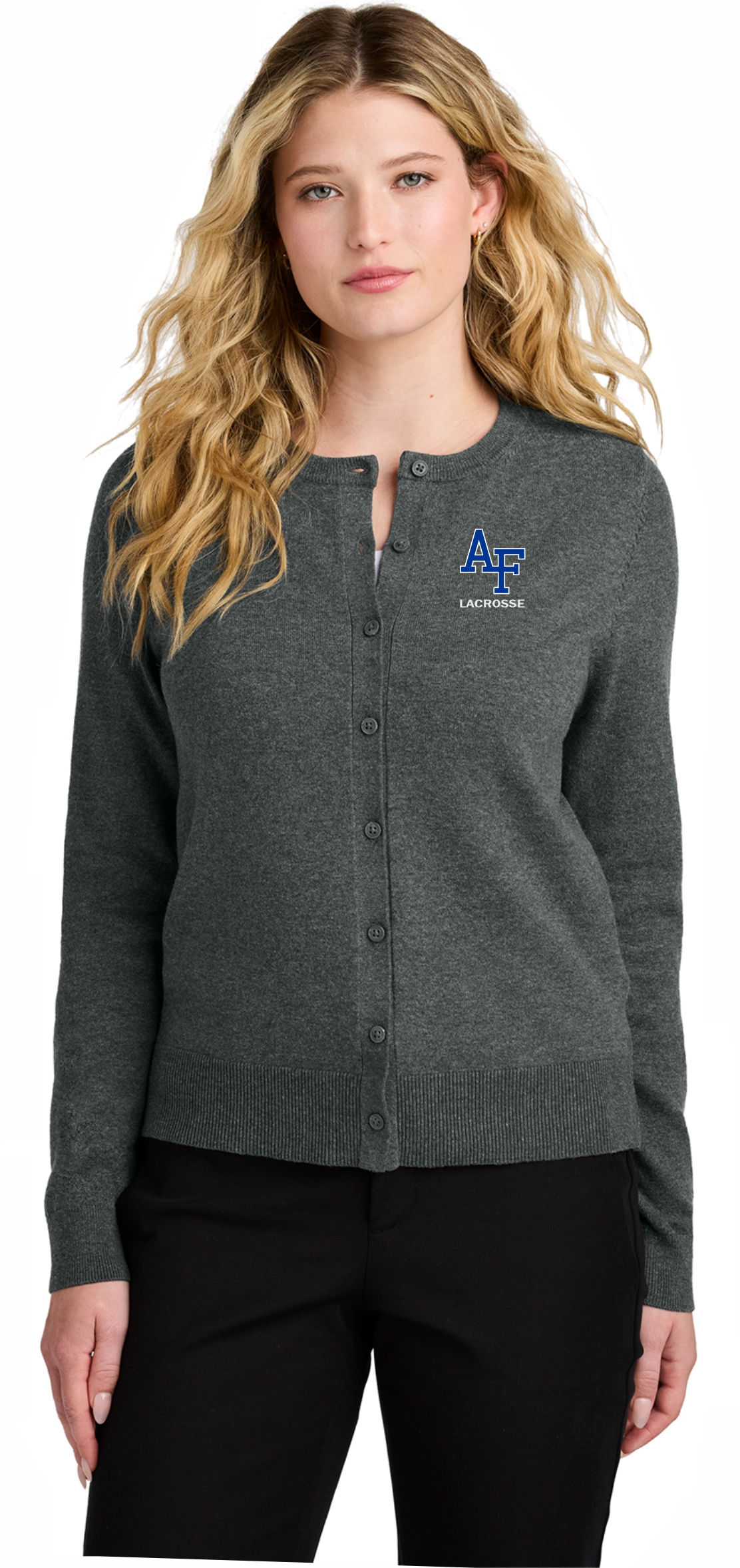 Port Authority® Women’s Easy Care Crewneck Cardigan Sweater
