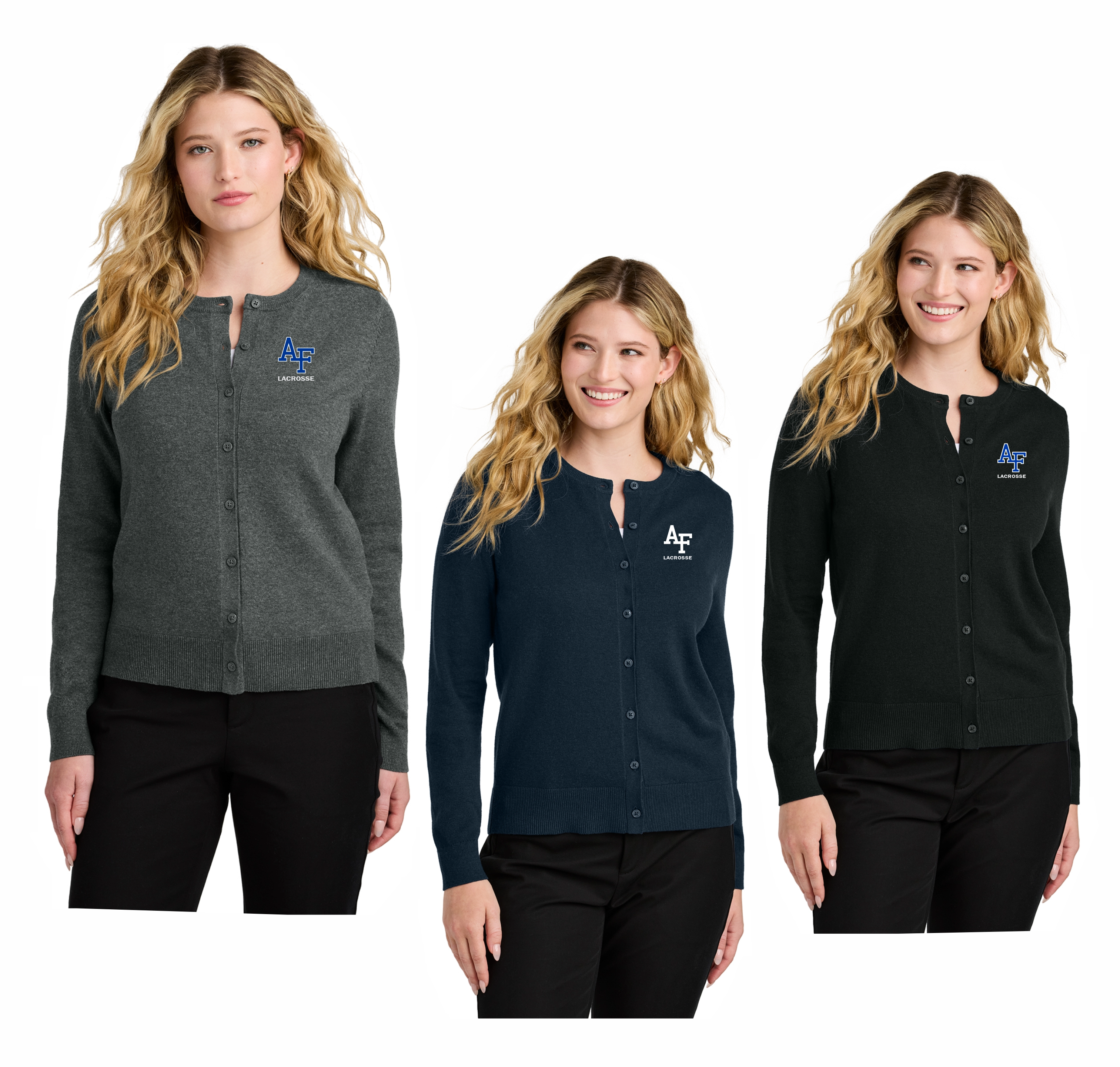 Port Authority® Women’s Easy Care Crewneck Cardigan Sweater