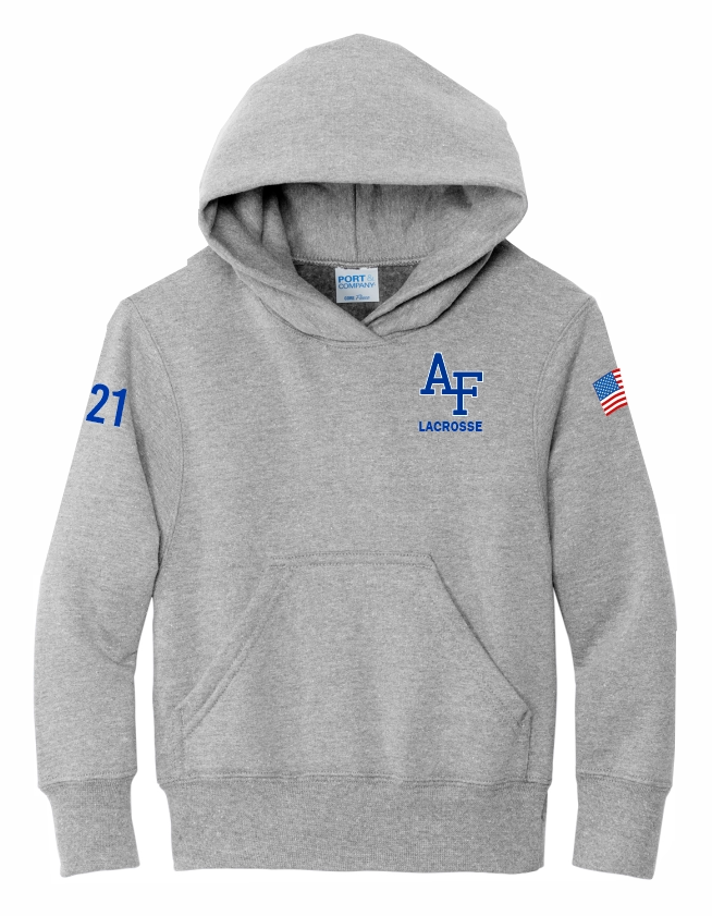 Youth Hoodie with AF Lacrosse left chest - Port and Company