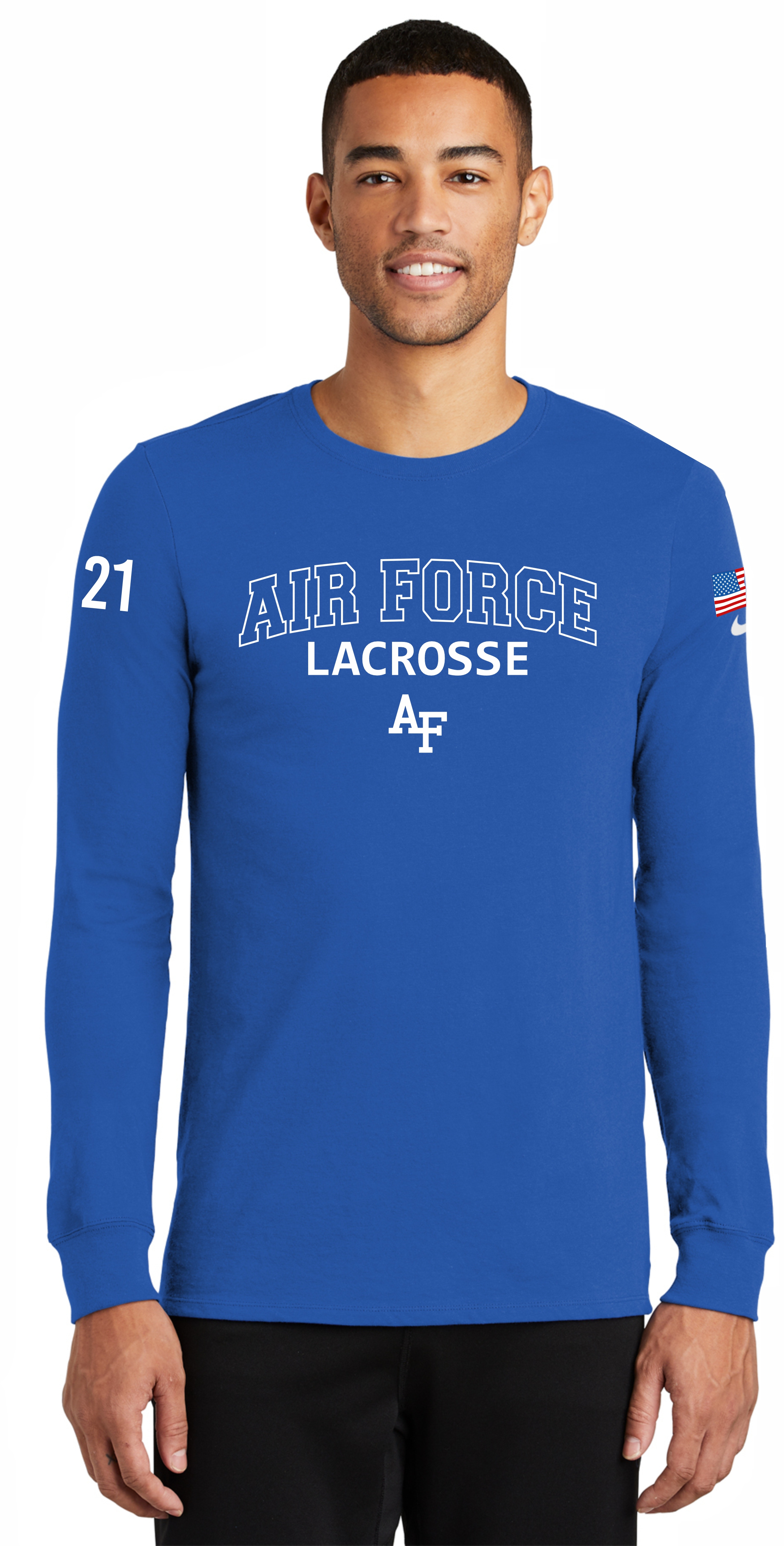Air Force Lacrosse Nike Long-Sleeve Shirt Arch design