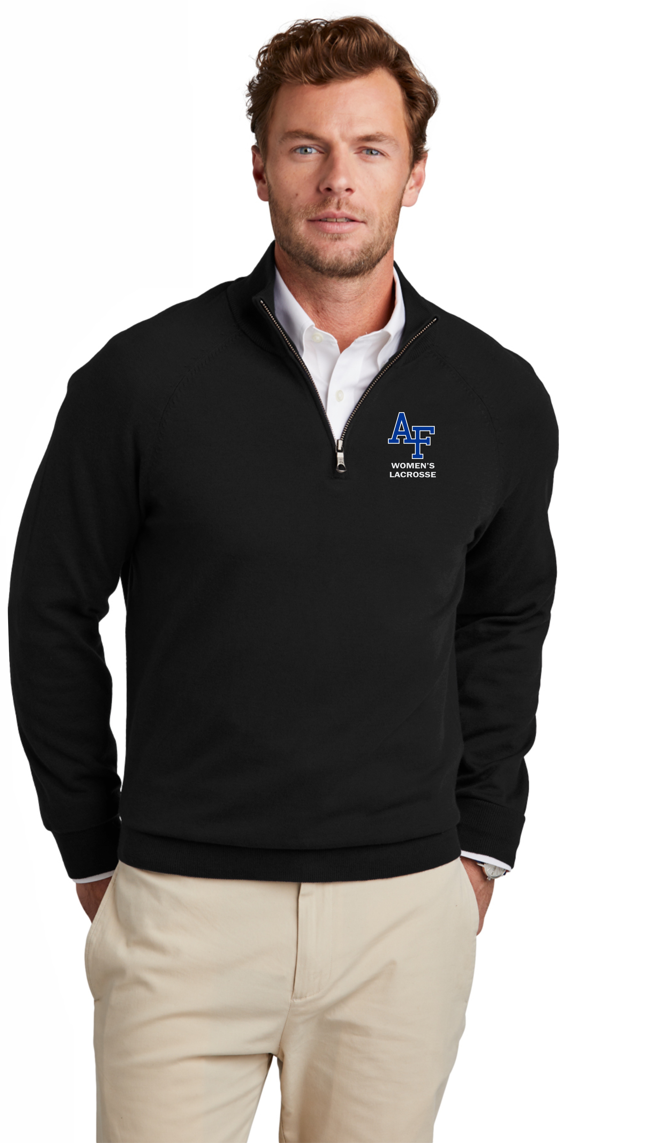 Brooks Brothers Cotton Stretch 1/4 Zip Sweater for Women's Lacrosse 