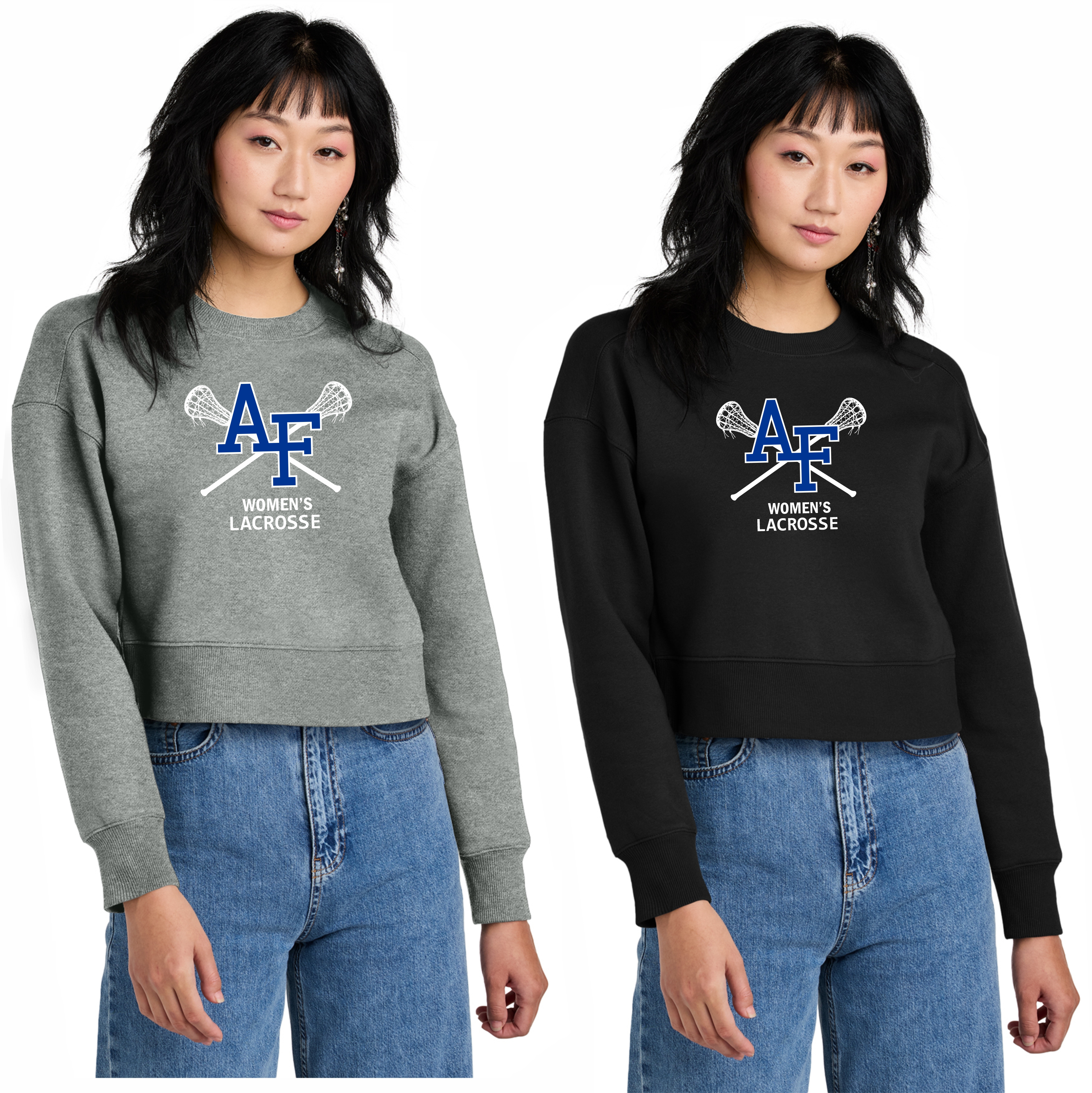 District® Women’s Perfect Weight® Fleece Cropped Crew for AF Women's Lacrosse