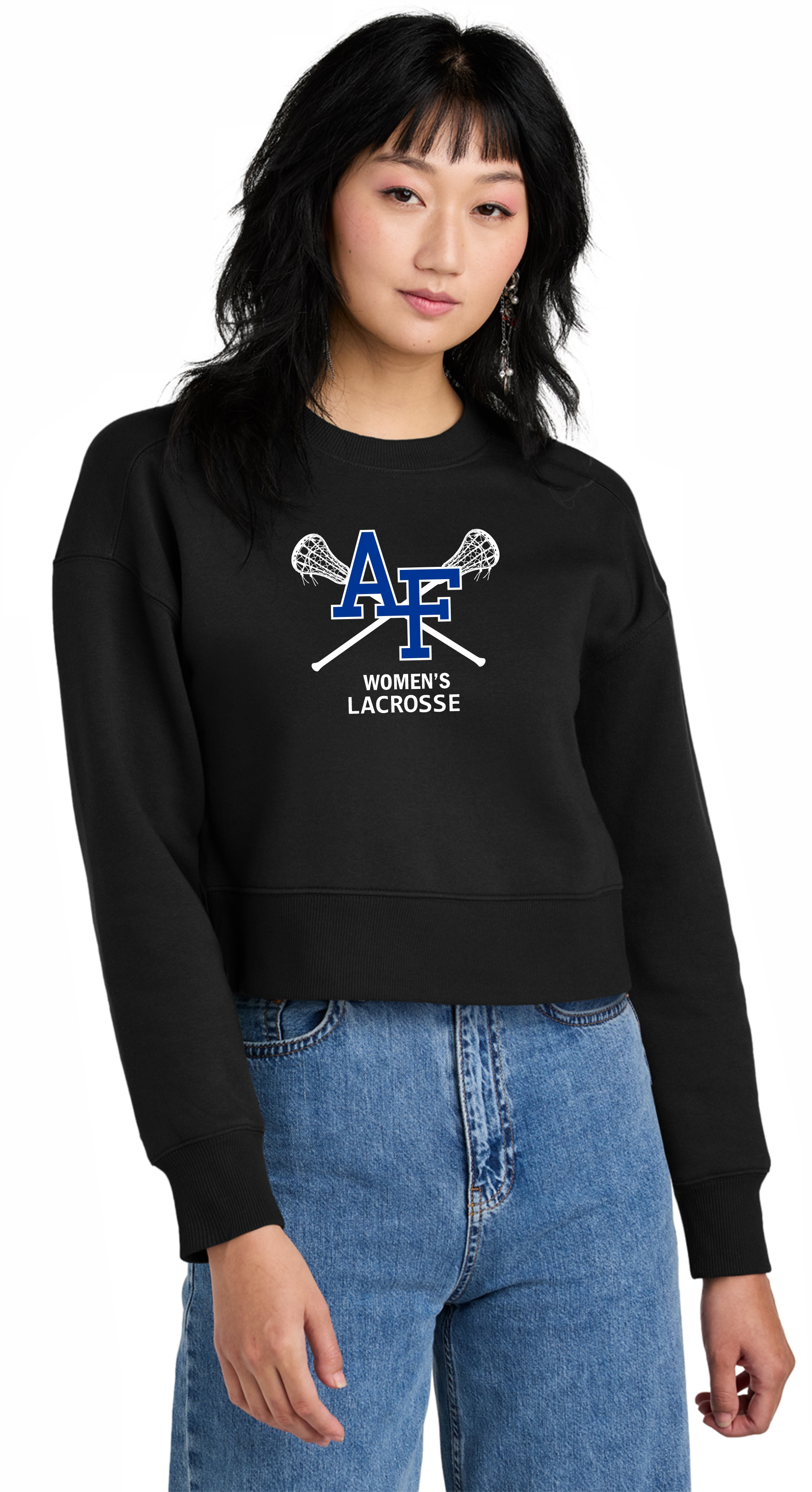 District® Women’s Perfect Weight® Fleece Cropped Crew for AF Women's Lacrosse 