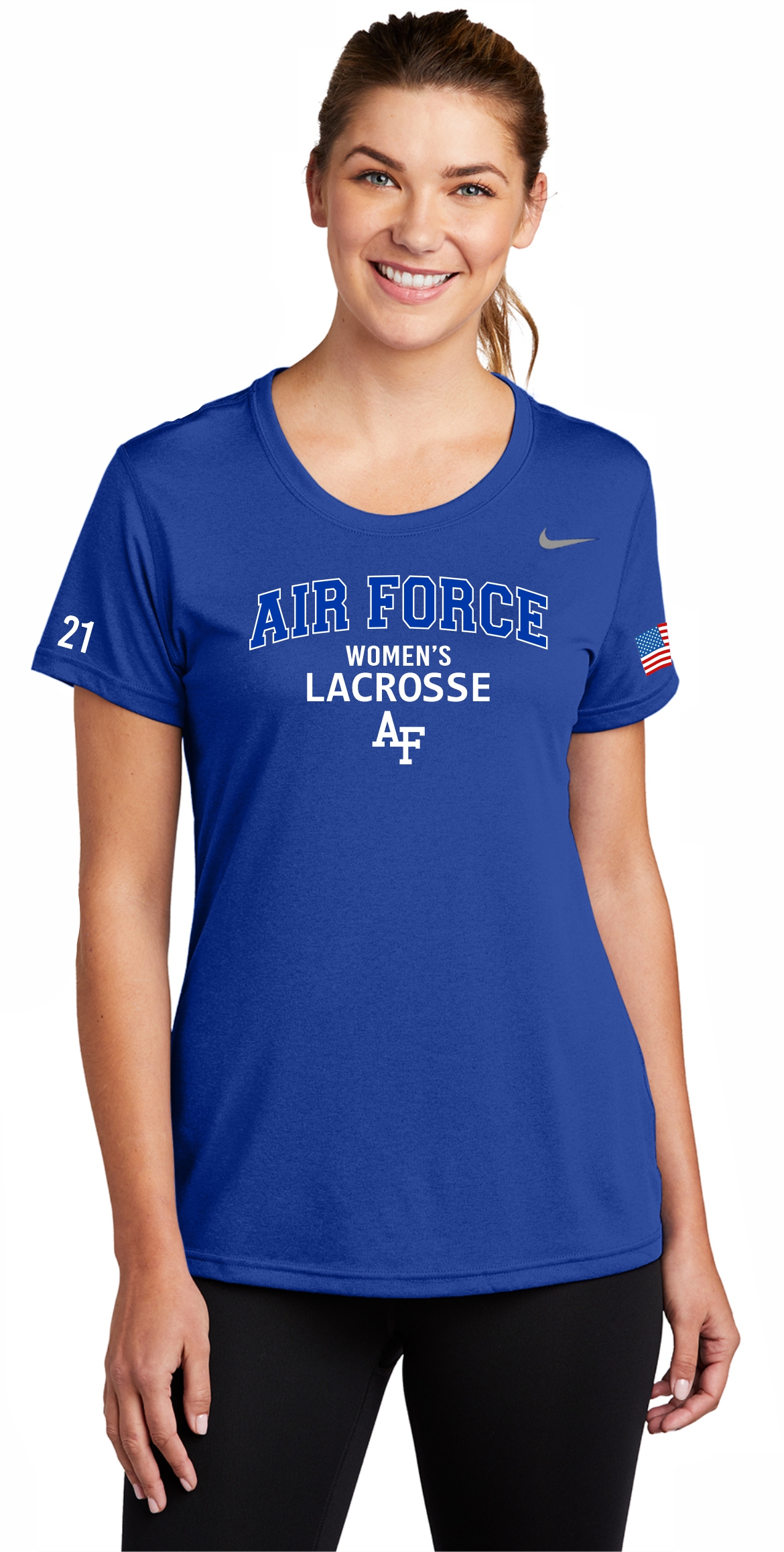 Nike Women's Team rLegend Tee with AF Lacrosse Arch design - Women's Lacrosse
