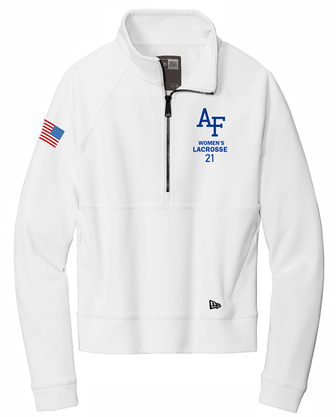 AF Logo White Quarter-Zip Pullover - Women's Lacrosse