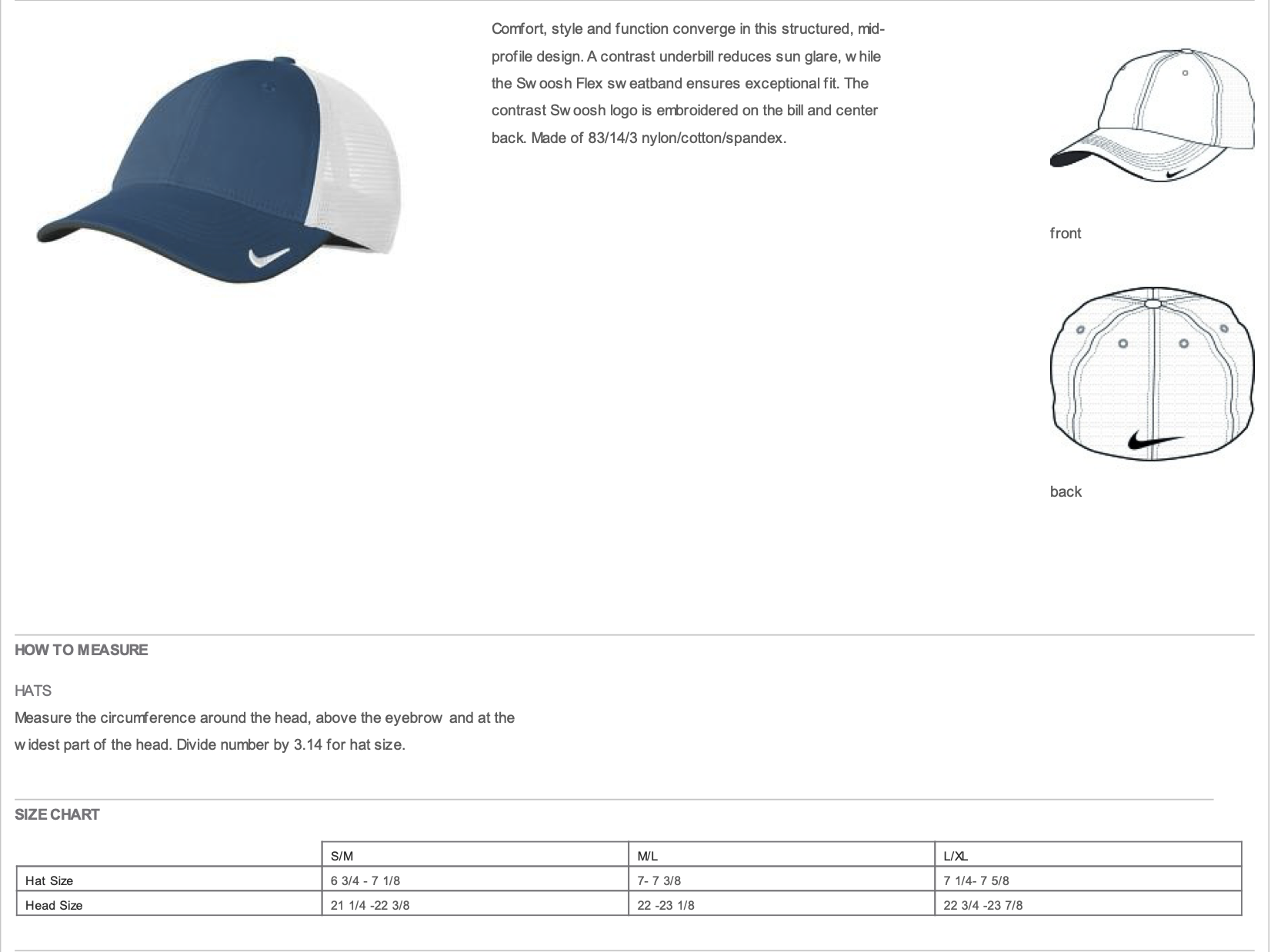 Nike Stretch-to-Fit Mesh AF Women's Lacrosse Cap