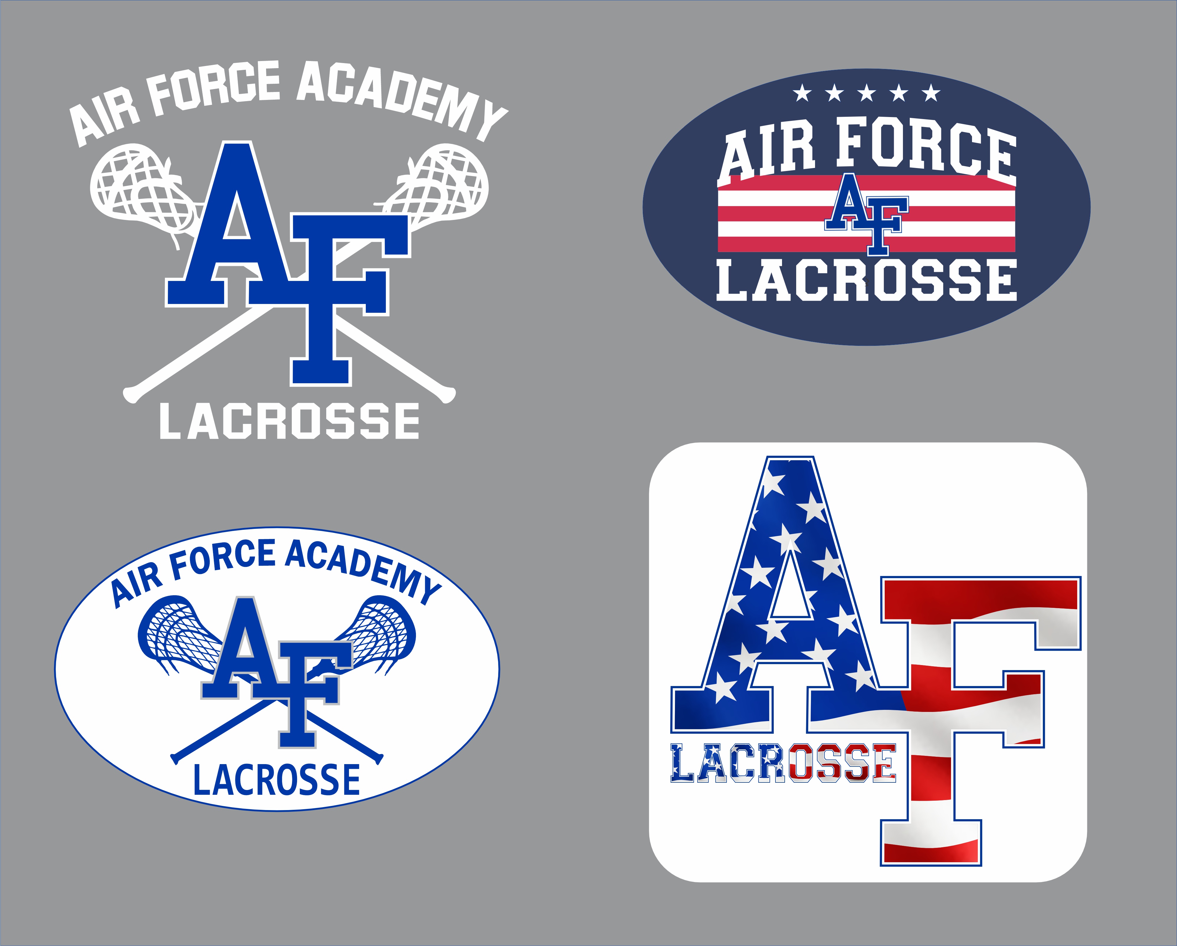 AF Lacrosse stickers/decals in 4 options5"