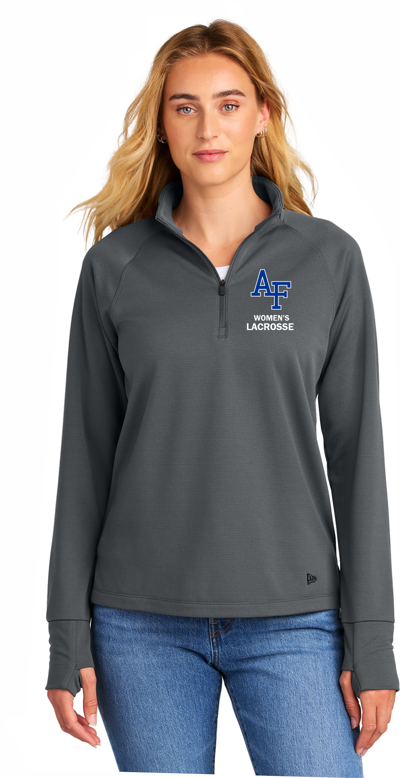 New Era Ladies Air Force Lacrosse  1/4 Zip Pullover - Womens' Lacrosse