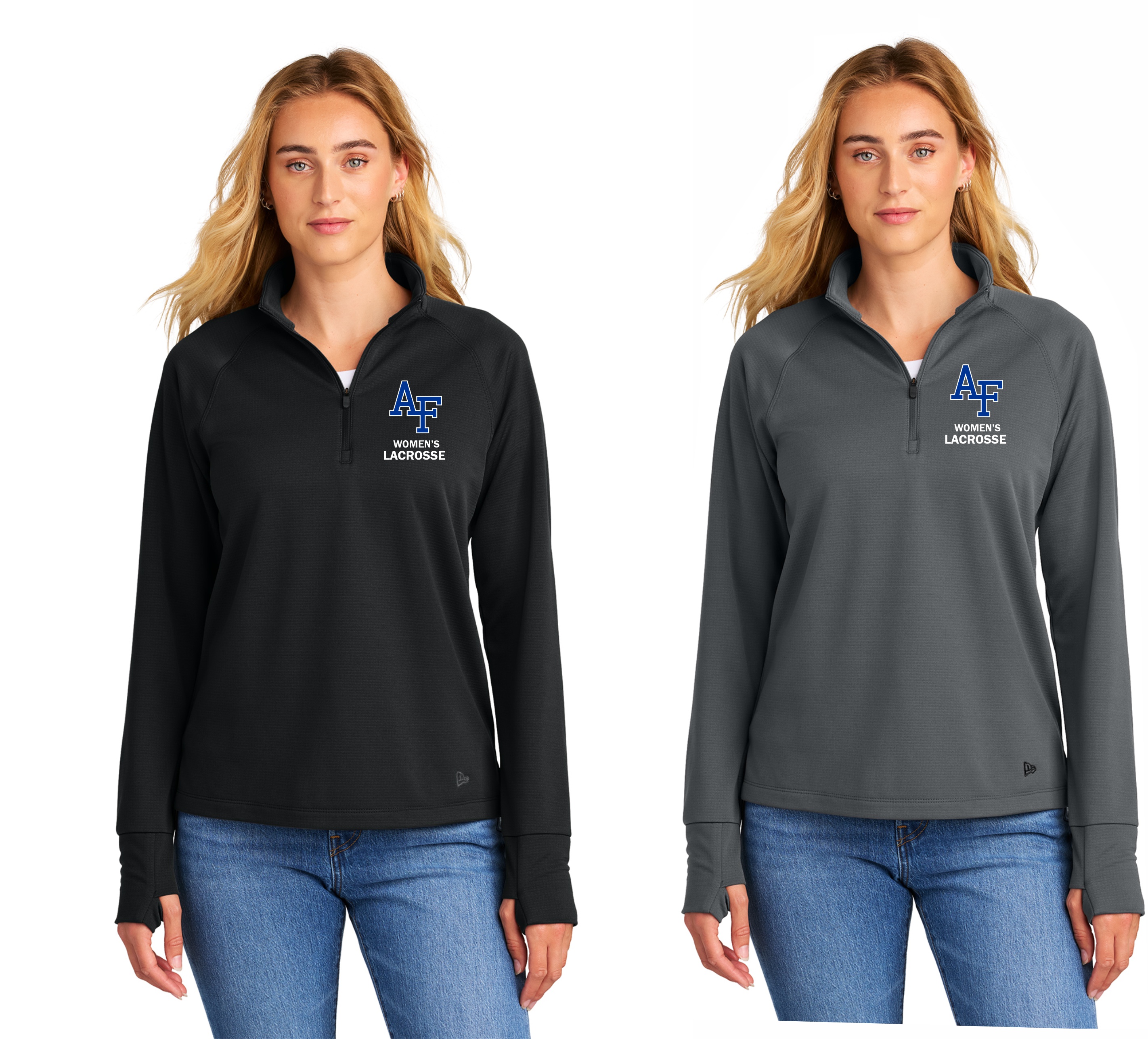 New Era Ladies Air Force Lacrosse  1/4 Zip Pullover - Womens' Lacrosse