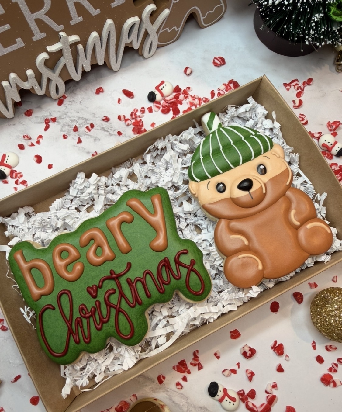 Teddy Bear Christmas Cookie Set