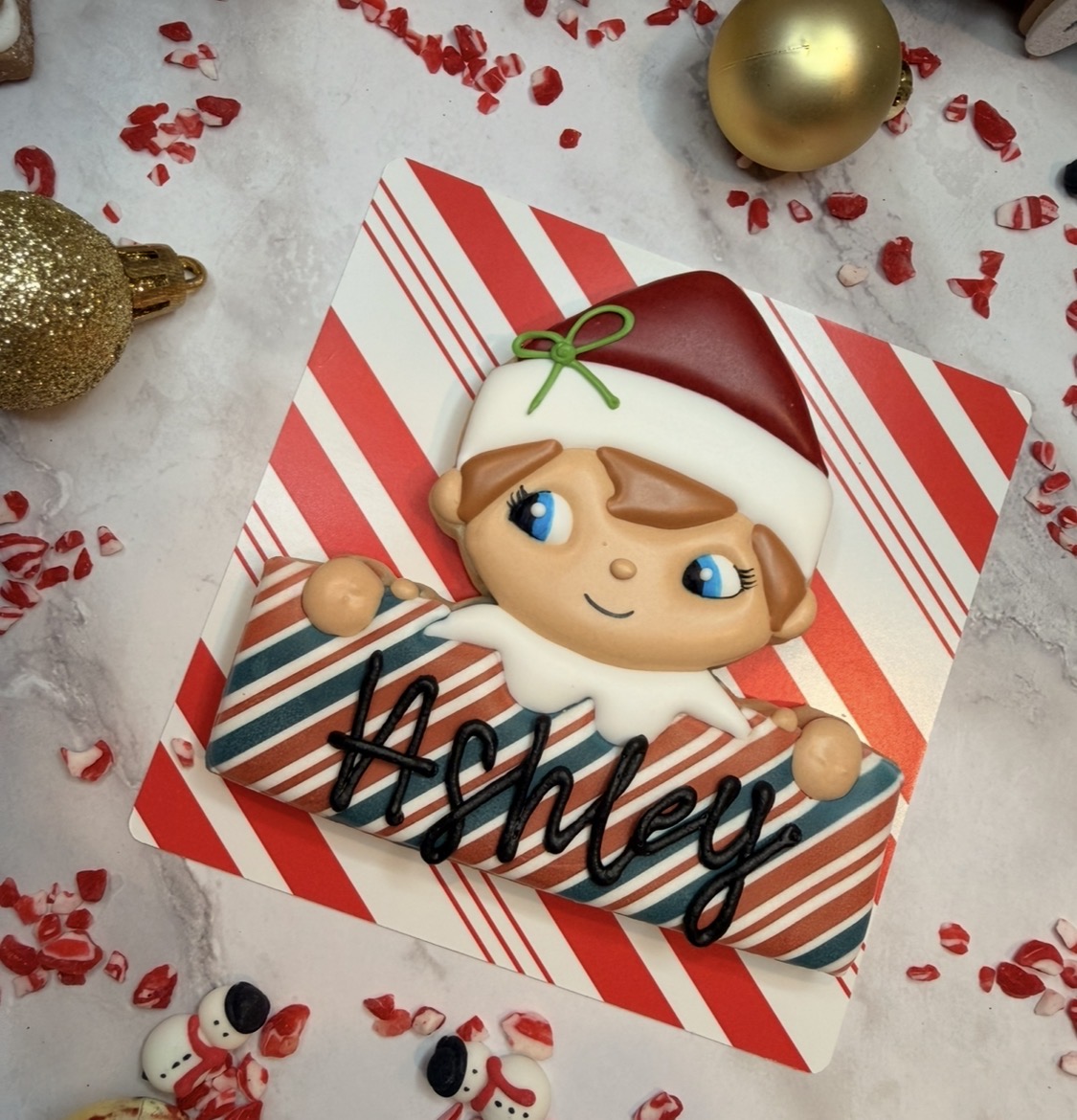 Personalized Girl Elf Cookie