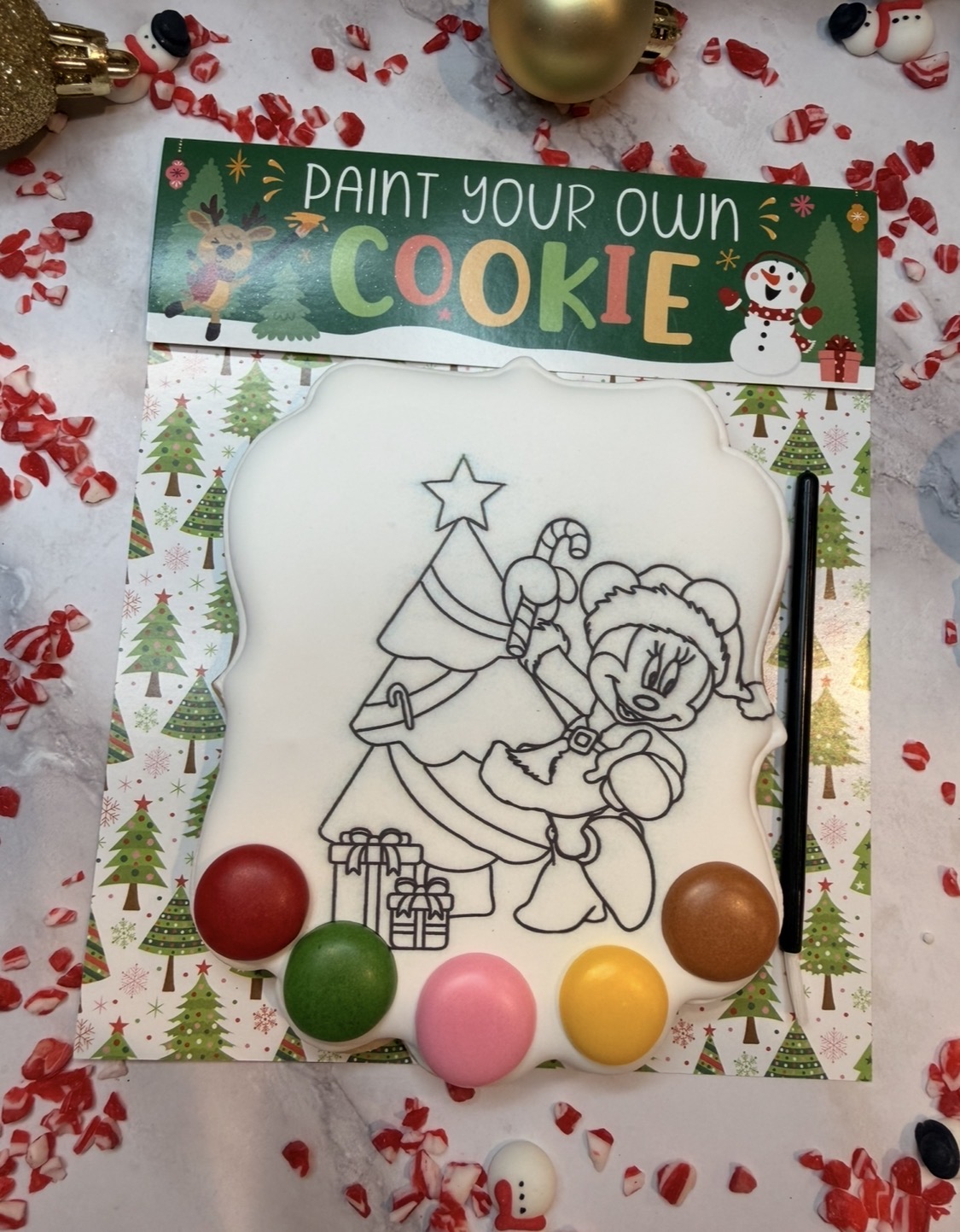PYO Minnie Christmas Cookie