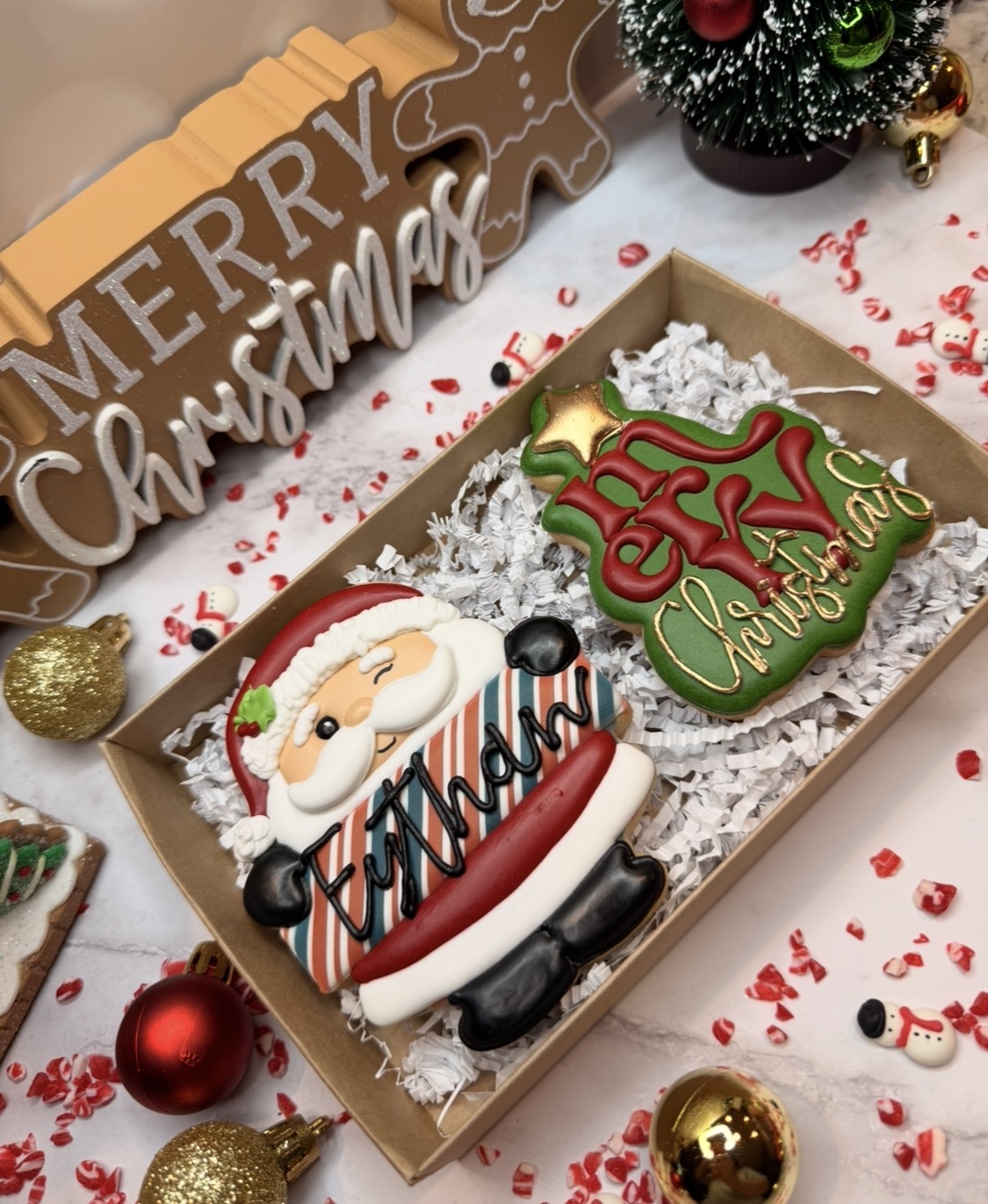 Personalized Santa Christmas Cookie Set