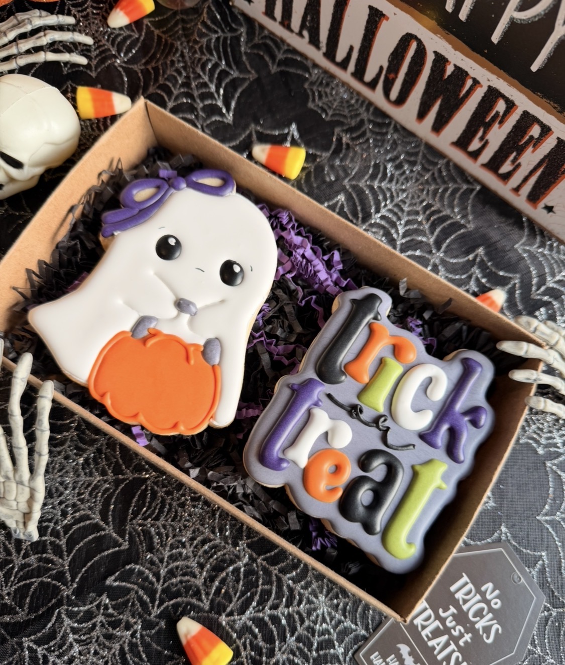 Trick-or-Treat Girl Ghost Cookie Box