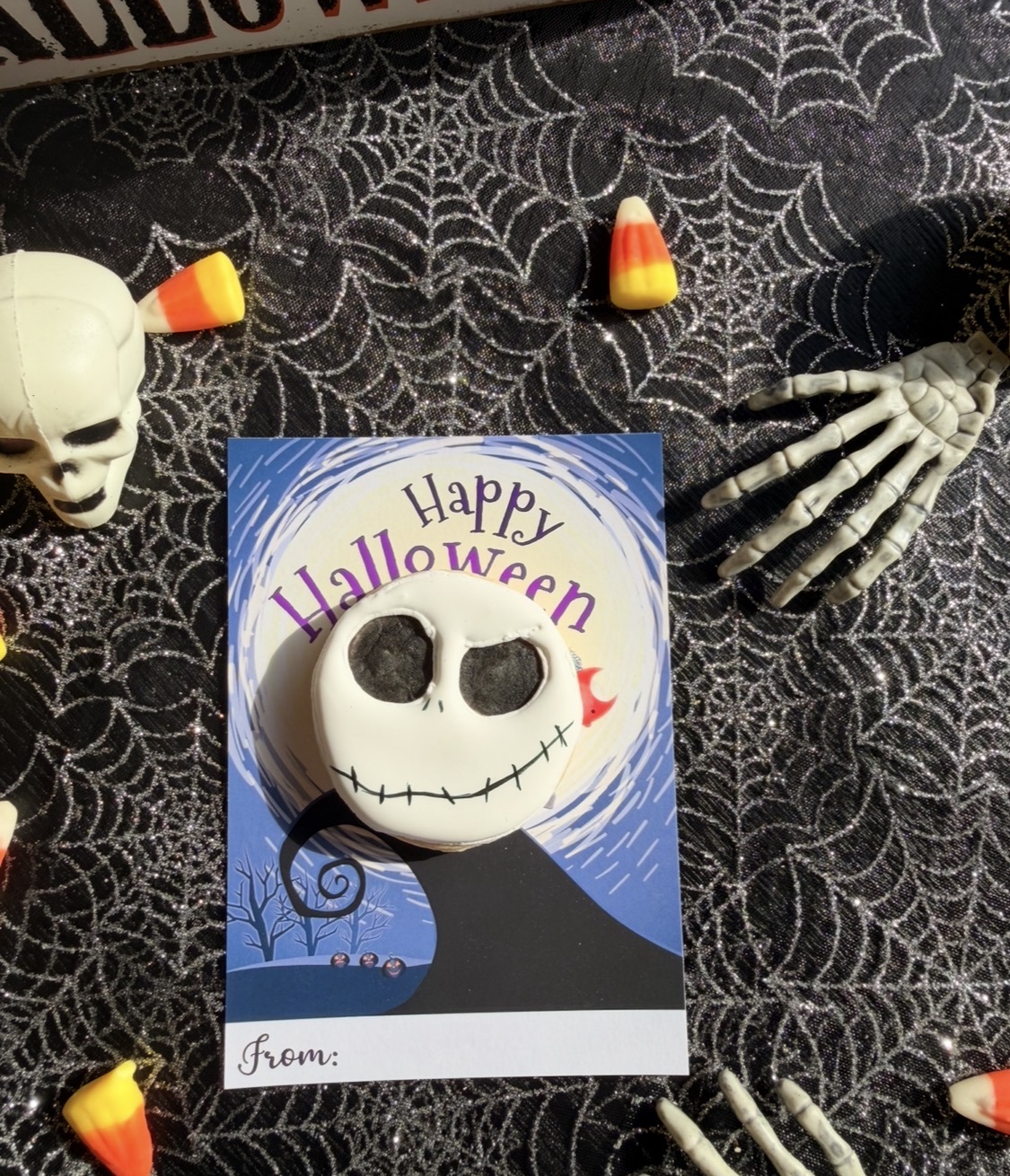Jack Skellington Halloween Cookie Card