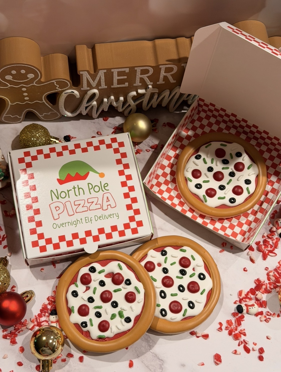 North Pole Pizza Cookie