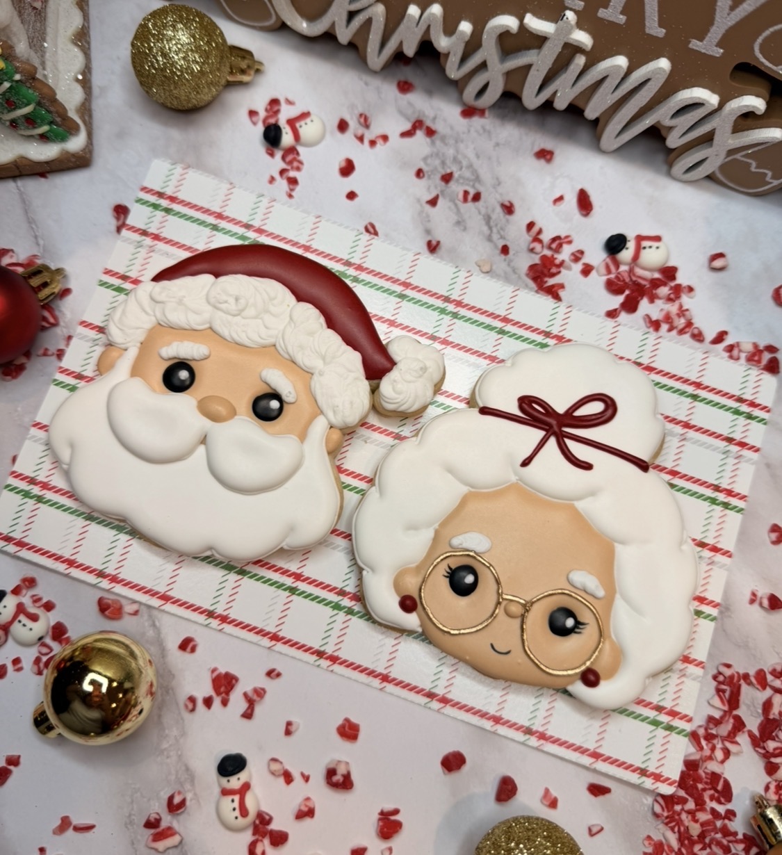 Mrs. Claus & Santa Christmas Cookies