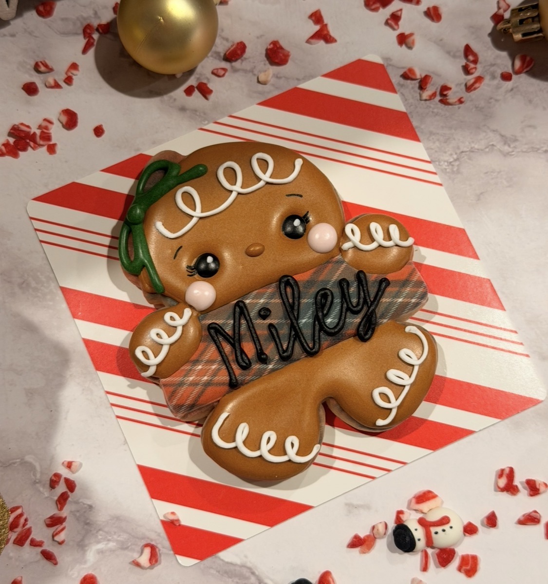 Gingerbread Girl Name Cookie