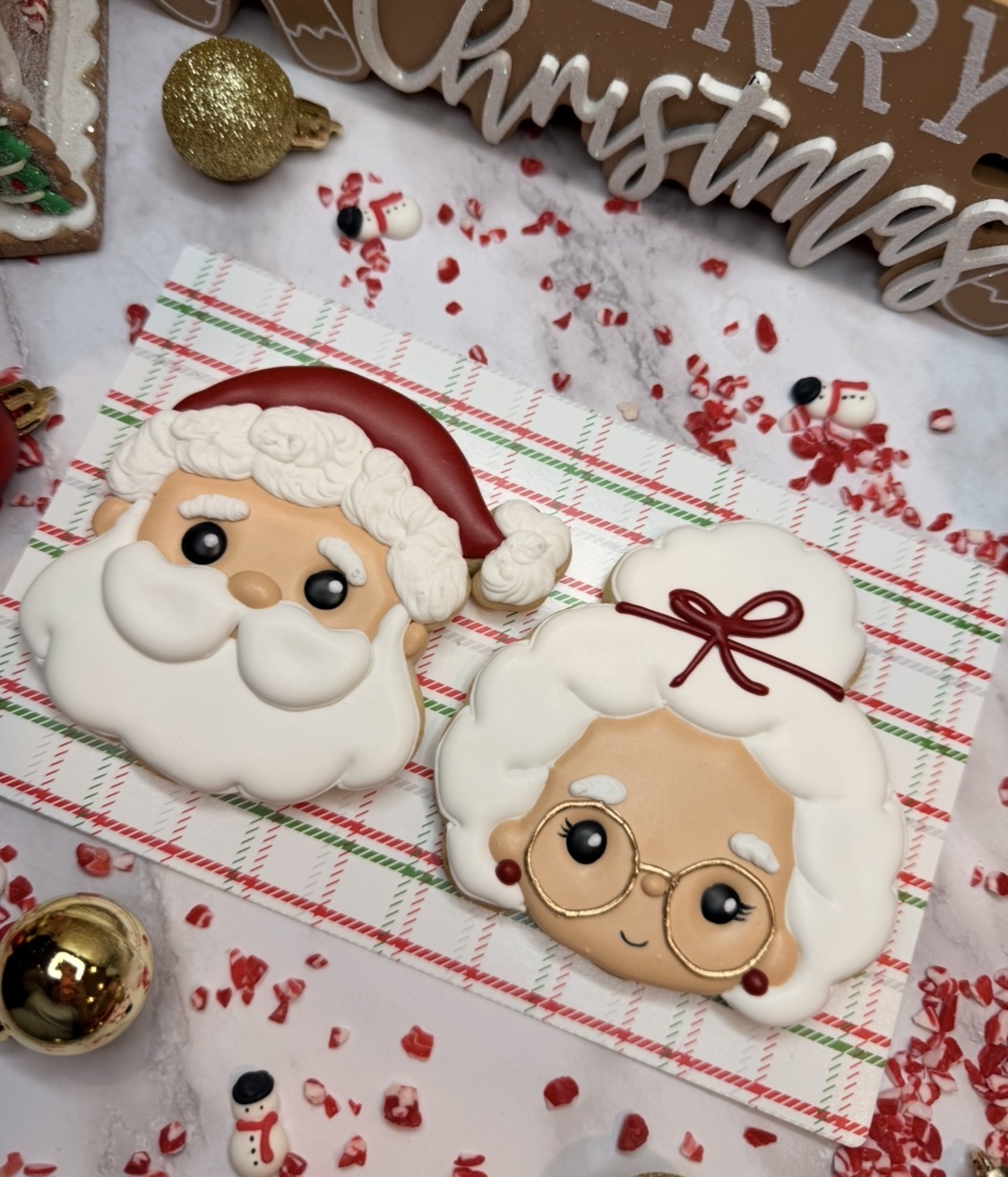 Mrs. Claus & Santa Christmas Cookies