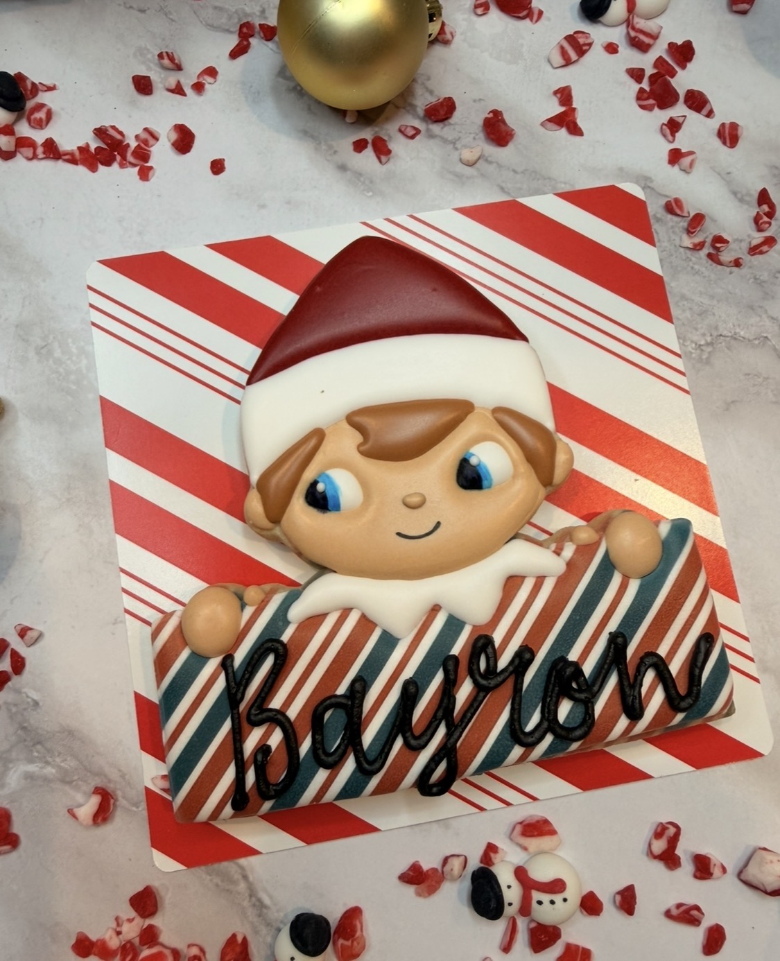 Personalized Boy Elf Cookie