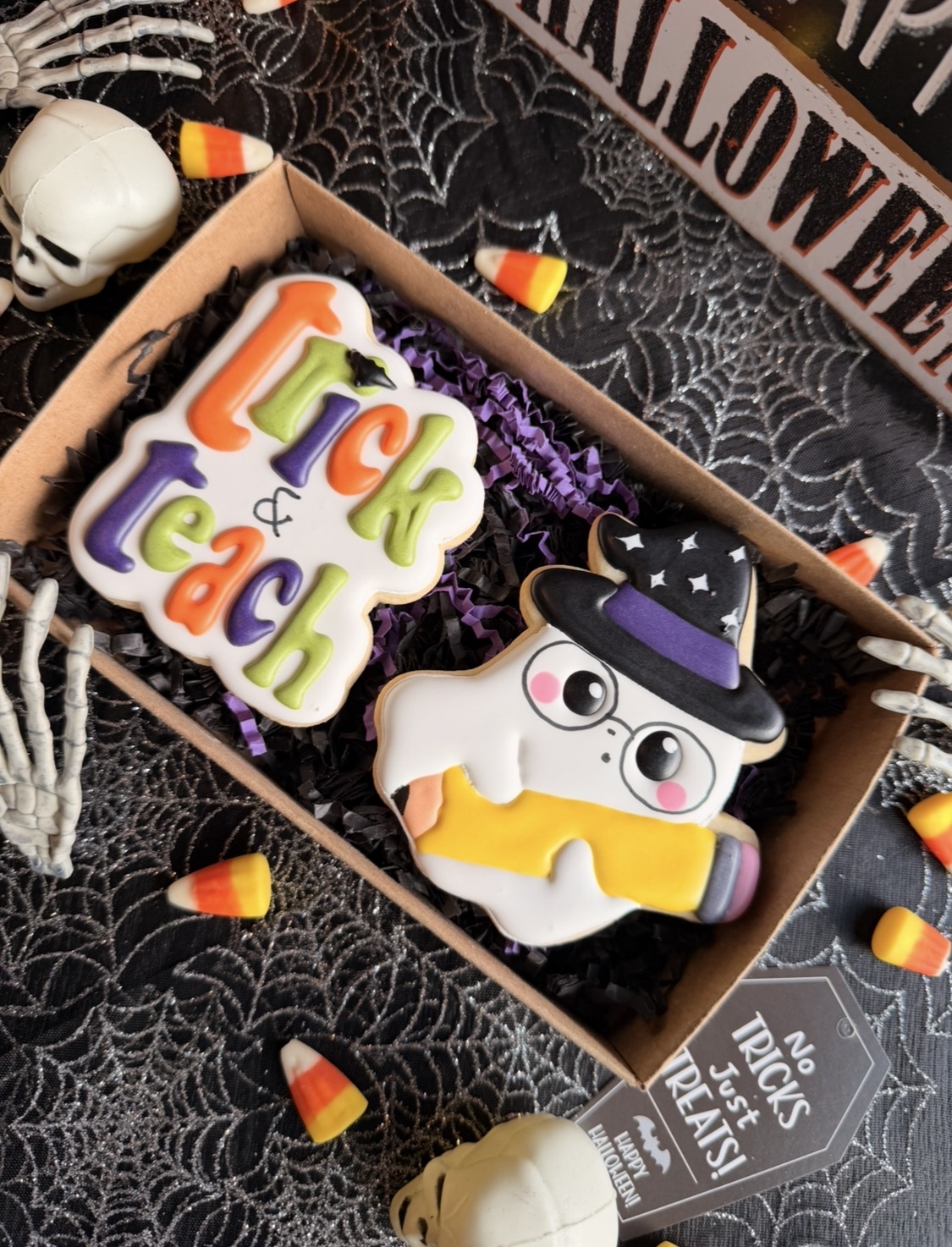 Trick & Teach Witch Ghost Cookie Box