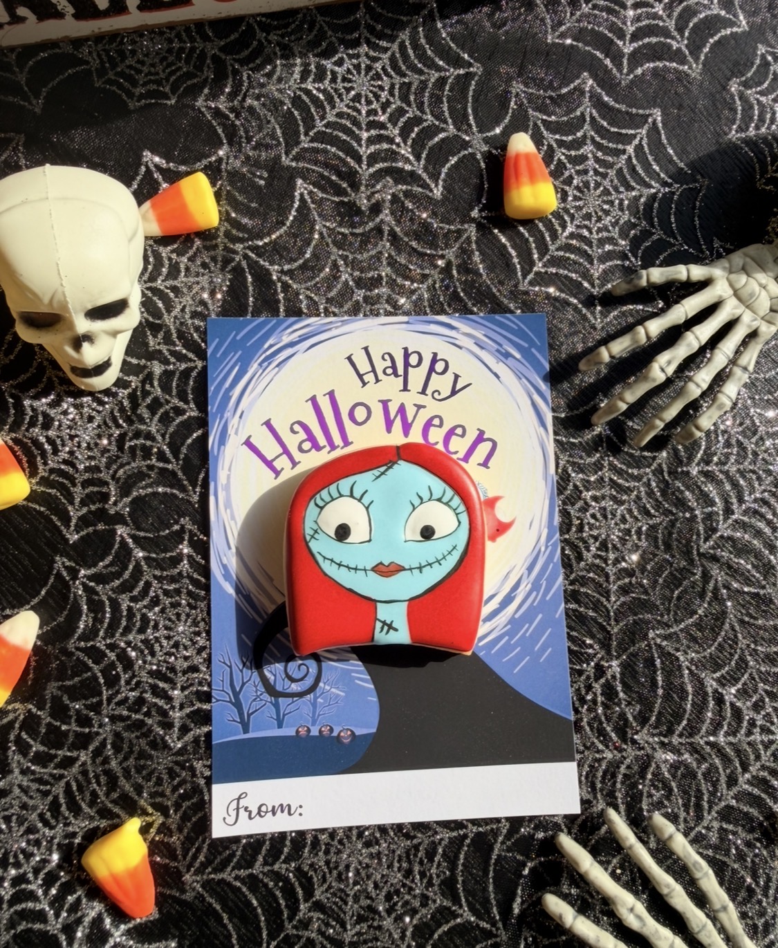 Sally Halloween Cookie Card