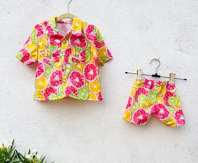 Fruit Pattern Kids Outfit