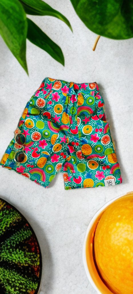 Vibrant Fruit Print Children's Clothing Set Unisex 