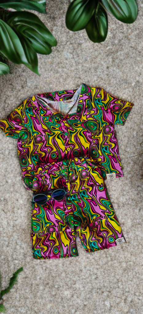 Colorful Kids' Outfit Unisex SUMMER clothing