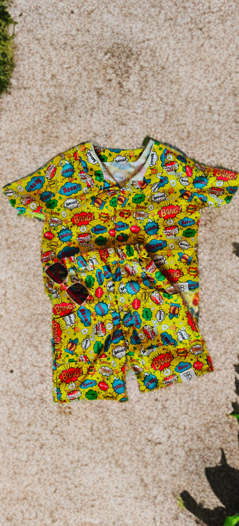 Kids's Comic-Themed Unisex co-set