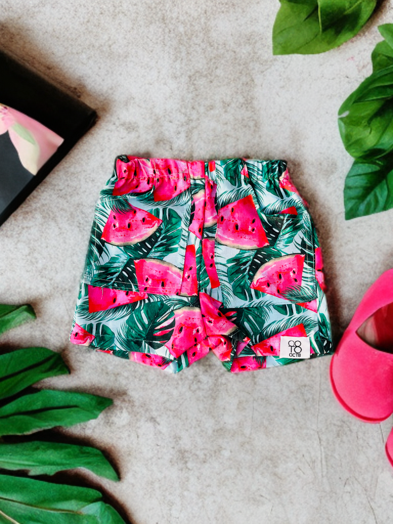 Watermelon Print Kids' Outfit -unisex