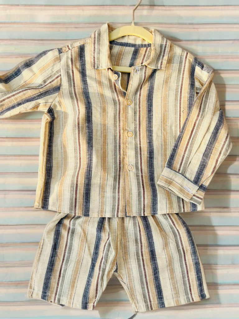 Striped Button-Up co-set