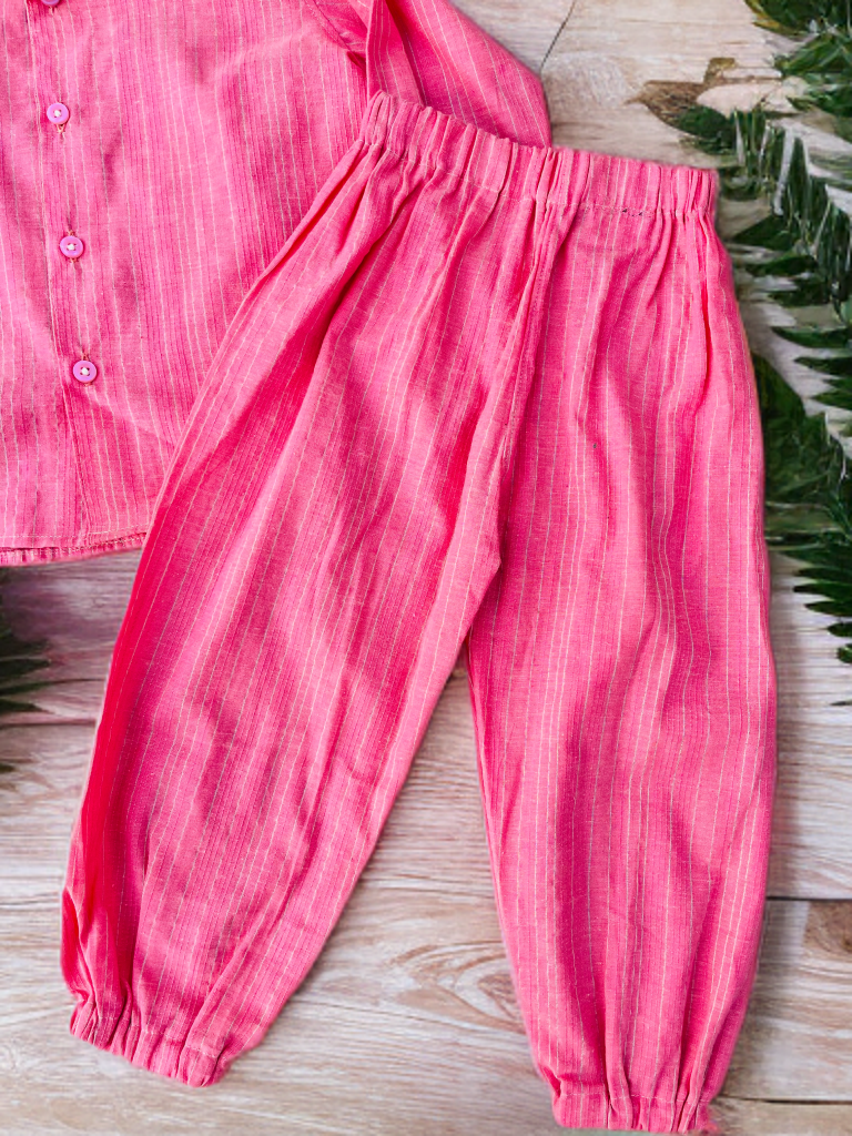 Pink - kids- unisex co-set ( set of 3)