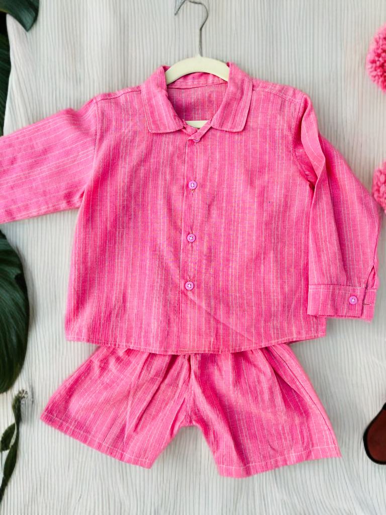 Pink - kids- unisex co-set ( set of 3)