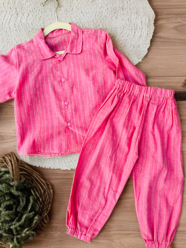 Pink - kids- unisex co-set ( set of 3)