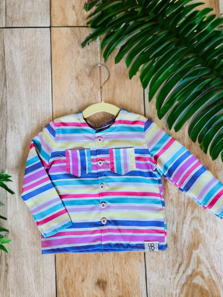 Colorful Striped Kids Pajama Set