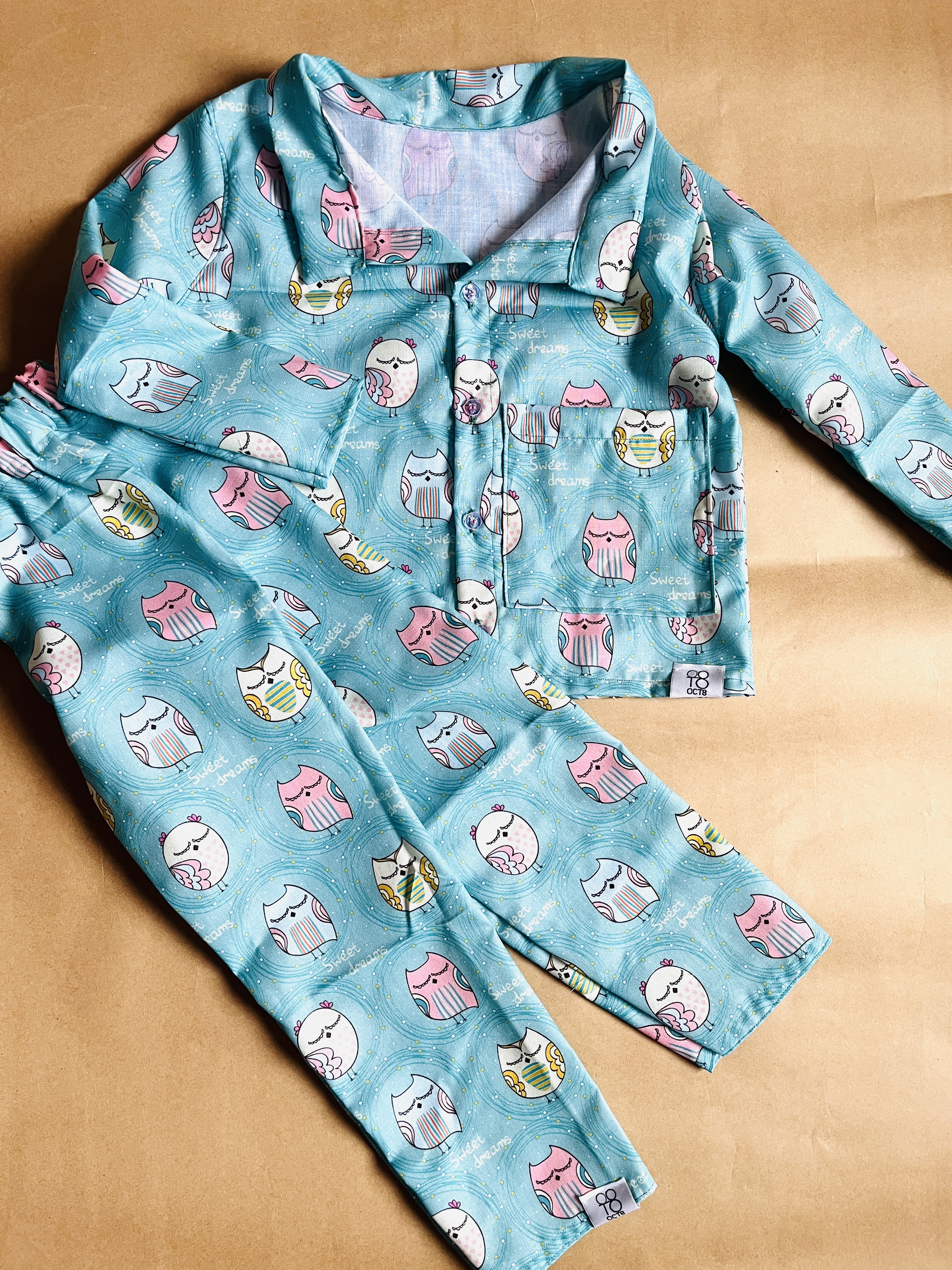 Unisex kids Cartoon Pajama Set