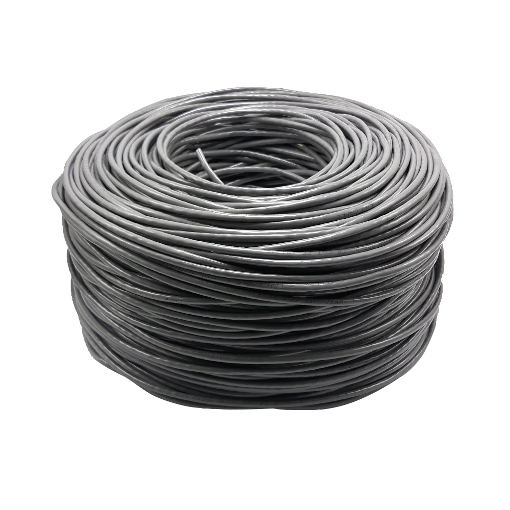 Bobina 305 Metros Cable Utp Cat 5e Gris 8 Hilos 0.50mm CCTV