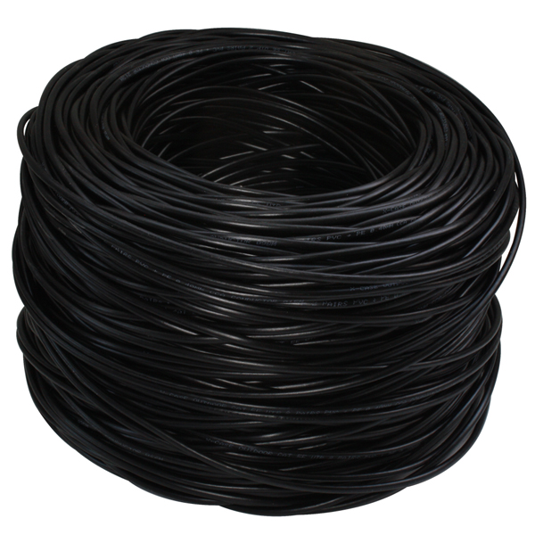 Bobina 305 Metros Cable UTP Cat 6 Negro 8 hilos 0.50mm CCTV
